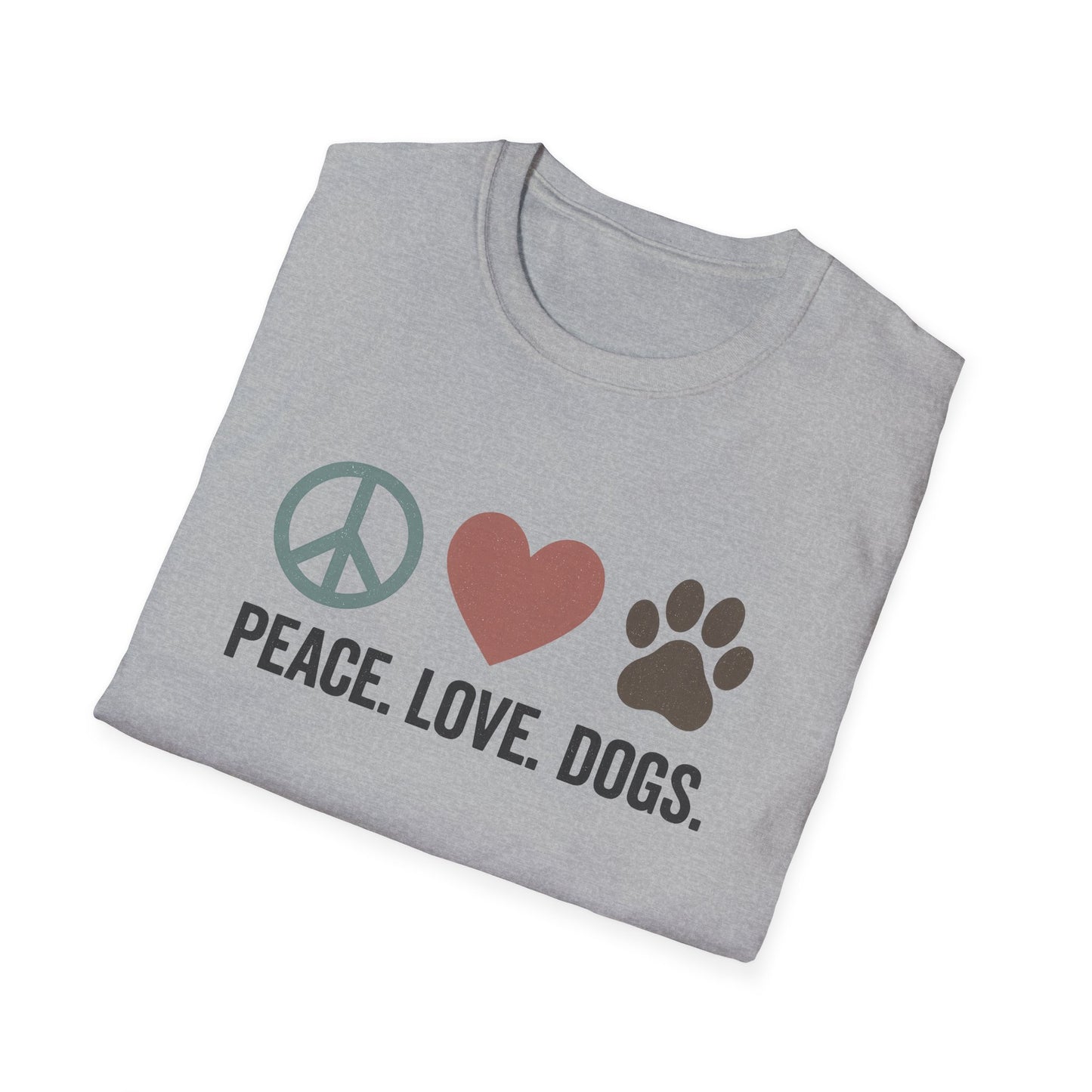 "Peace Love Dogs" Cute Pet Lover's Tee