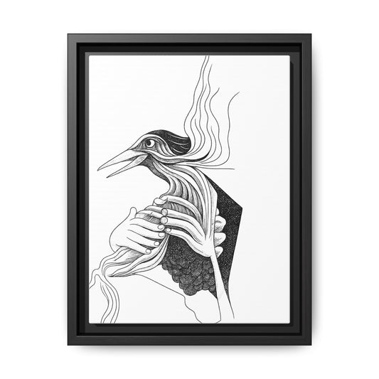 Original 1960s-Era Pen and Ink Print - "Loki's Featherbed"