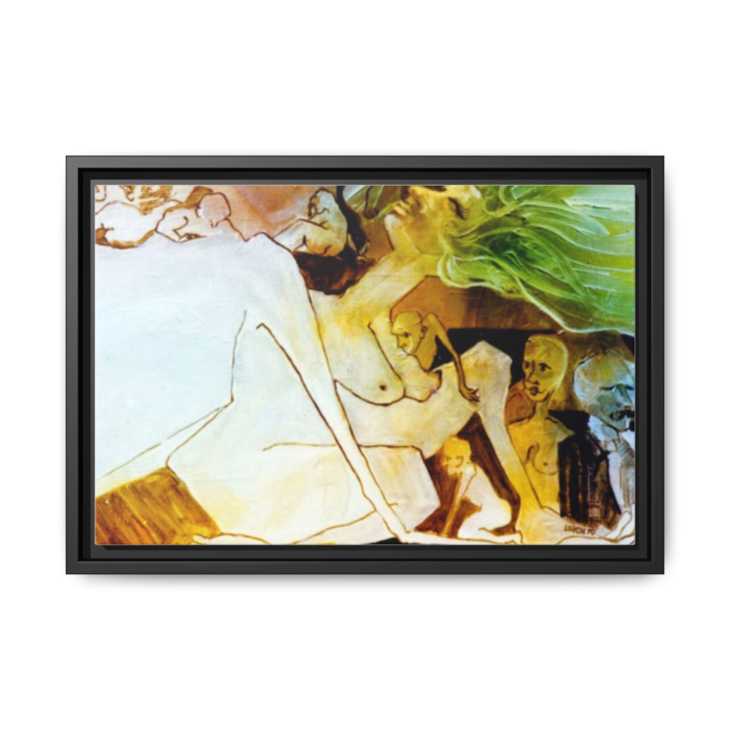 Authentic 1960s Painting - "Hedonism" Print