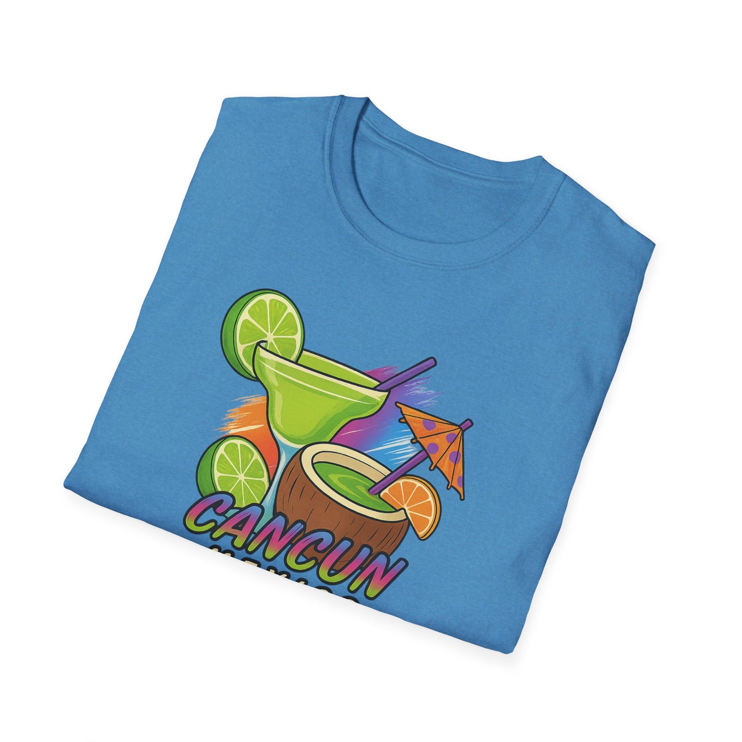 Cancun Beach Time, Cocktails, and Fun Tee-Shirt for Him or Her