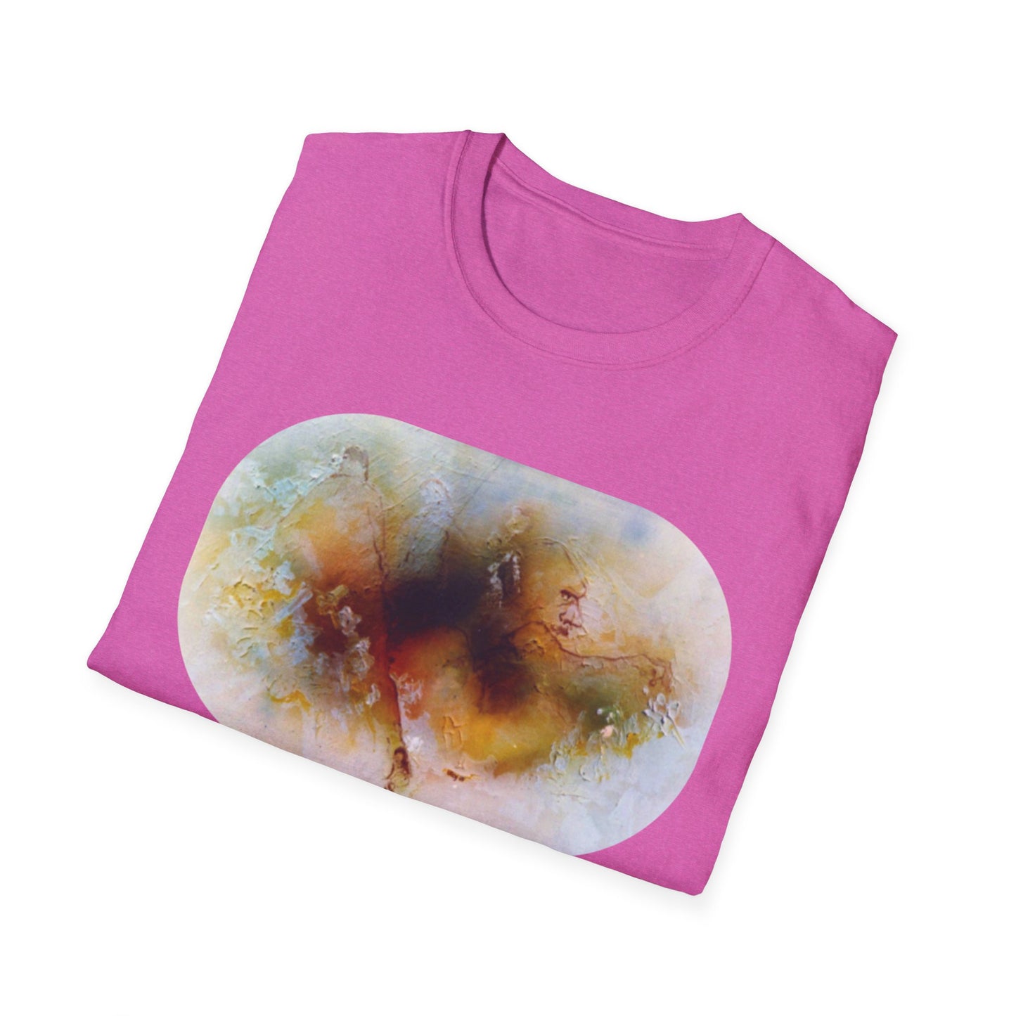 Vibrant Abstract 1960s Painting Print Tee - "Fall of Olympus"