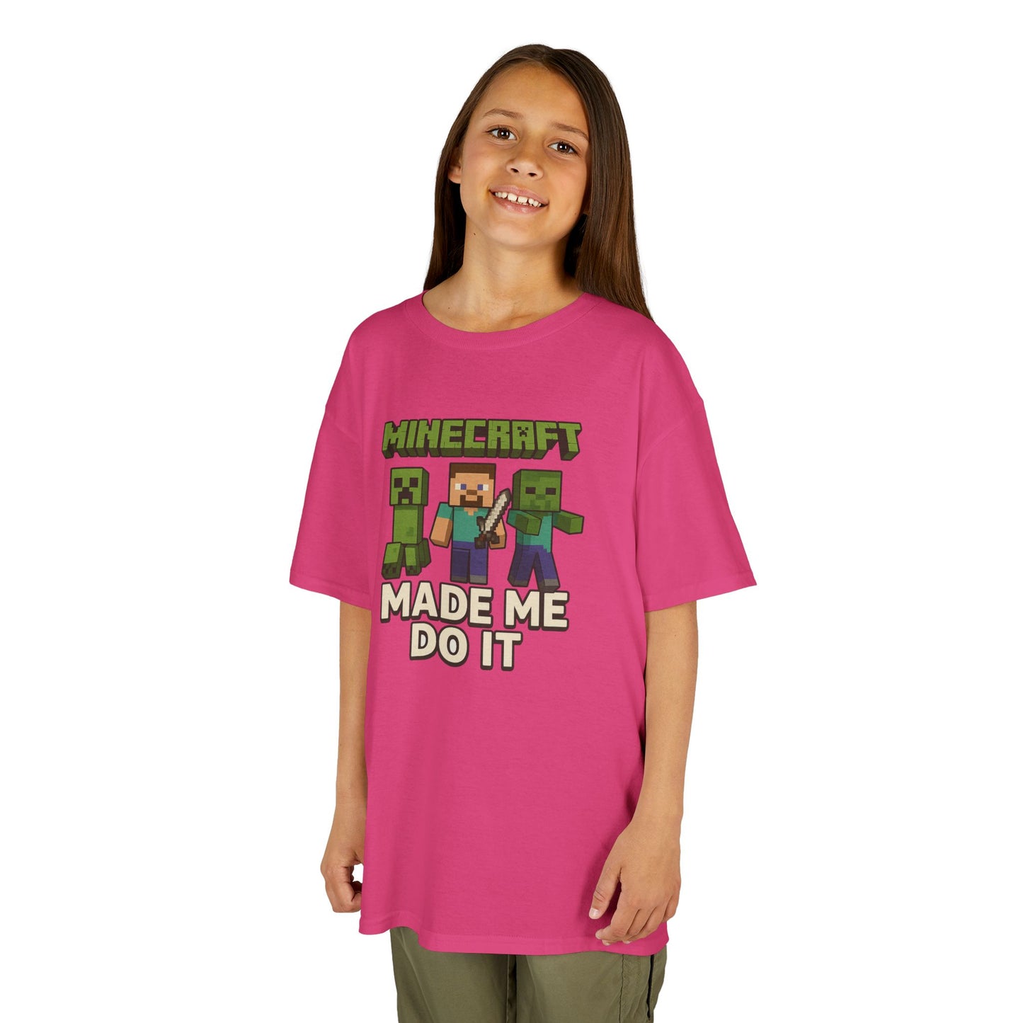KIDS' Minecraft Tee - "Minecraft Made Me Do It"