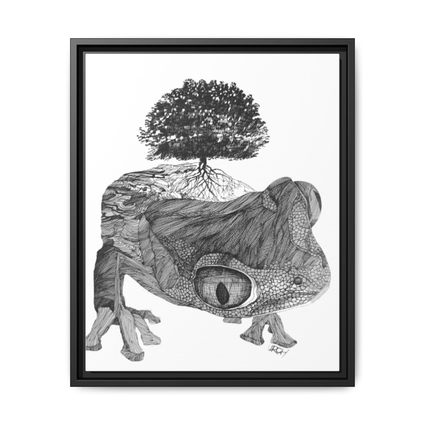 Original 1960s Pen & Ink Print - "Gaia's Shepherd"