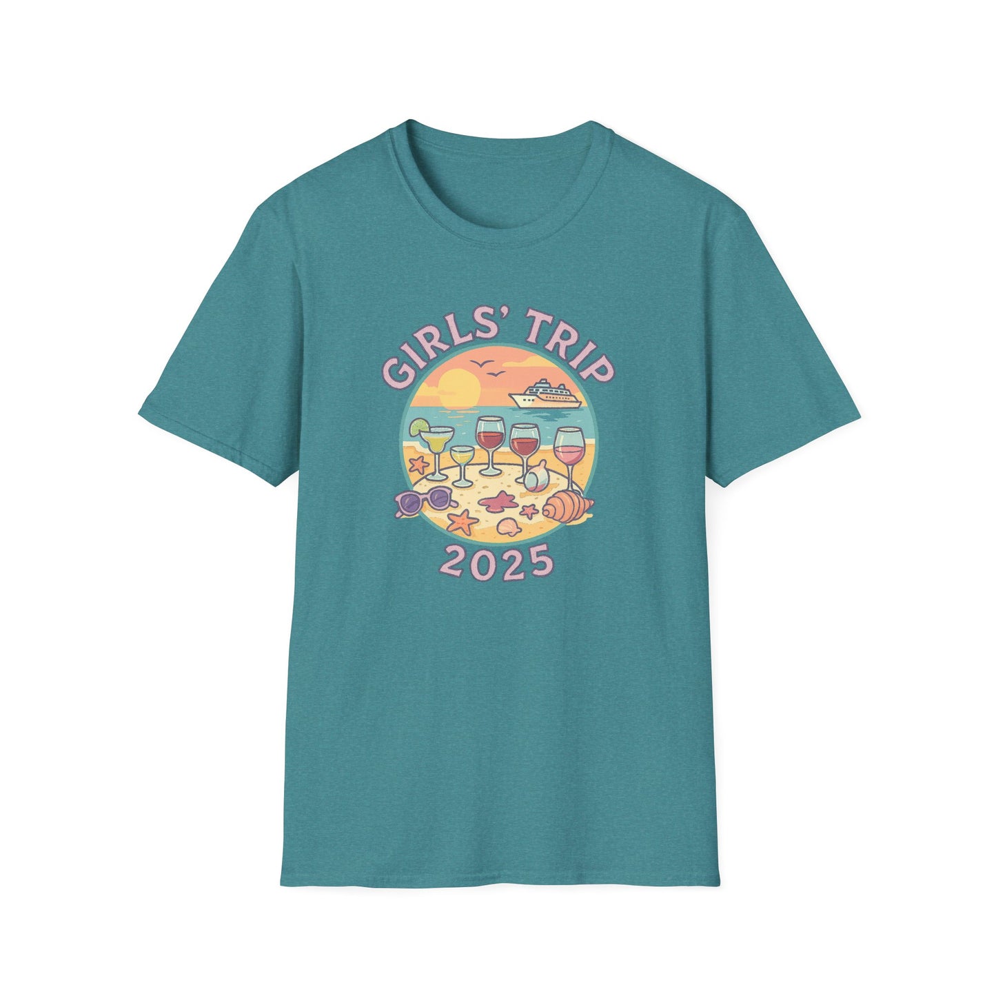 Girls' Trip 2025 Beach Vacation Softstyle Tee-Shirt