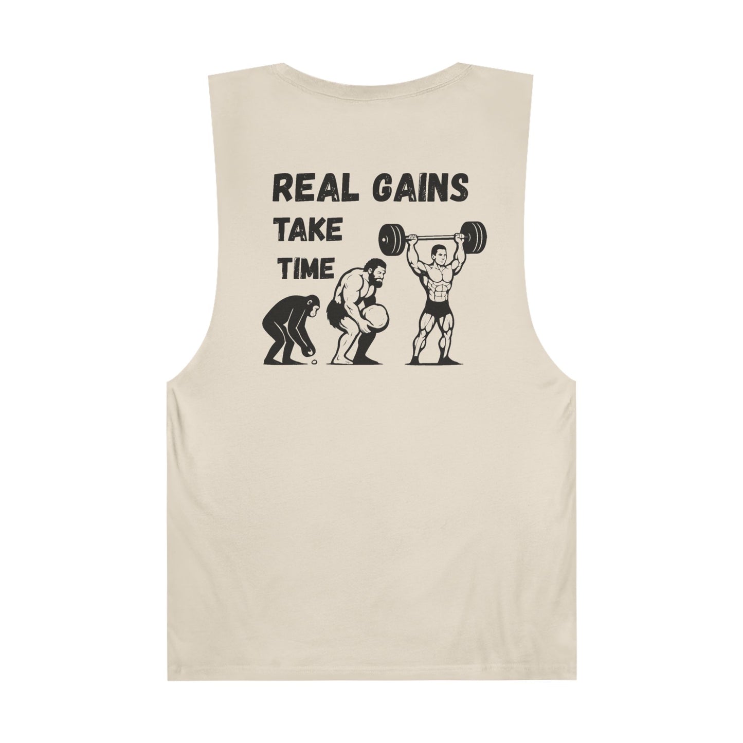 Grit Forge Athletics - "Real Gains Take Time" Weightlifting Tank Top