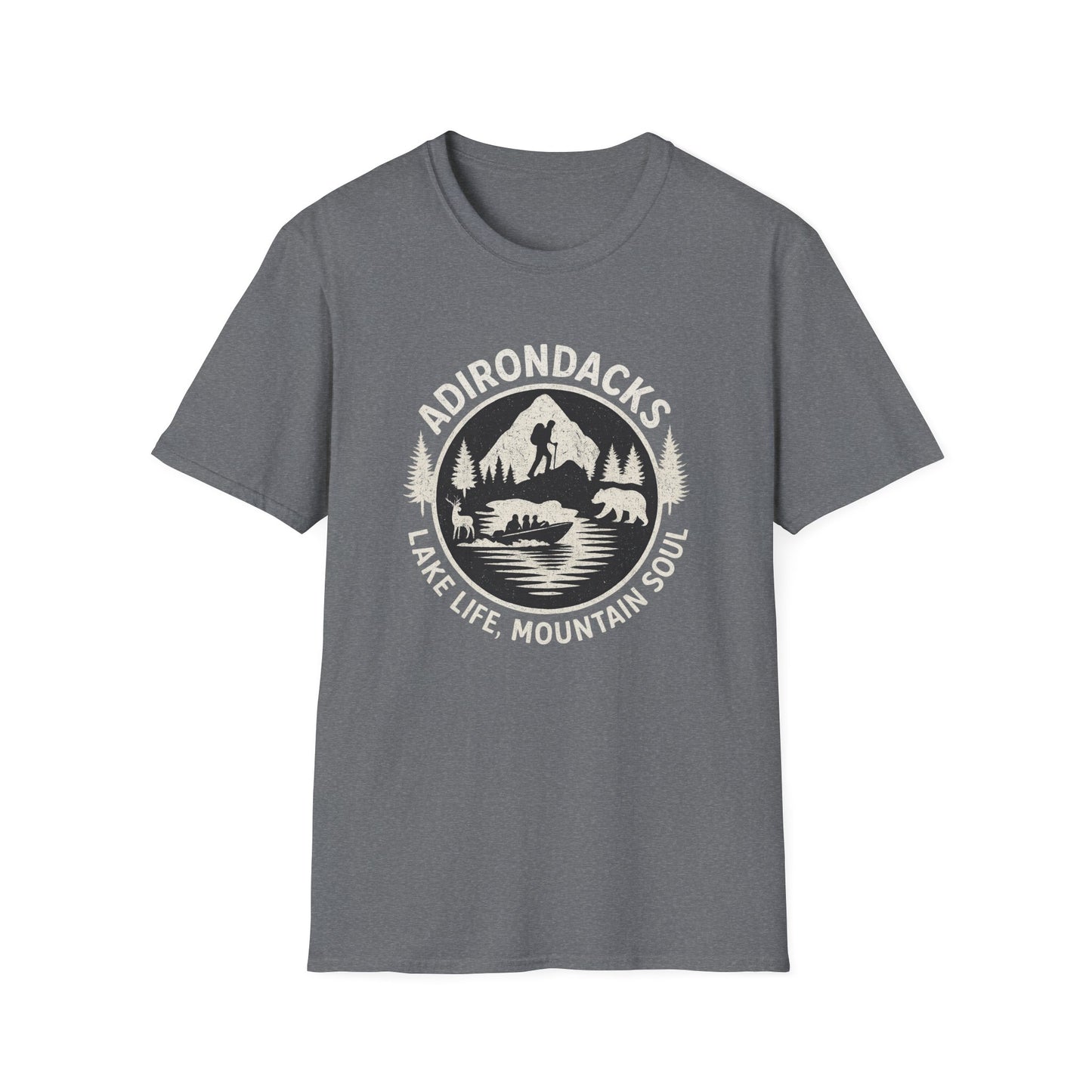 Adirondacks Lake Life T-Shirt - "Lake Life, Mountain Soul"