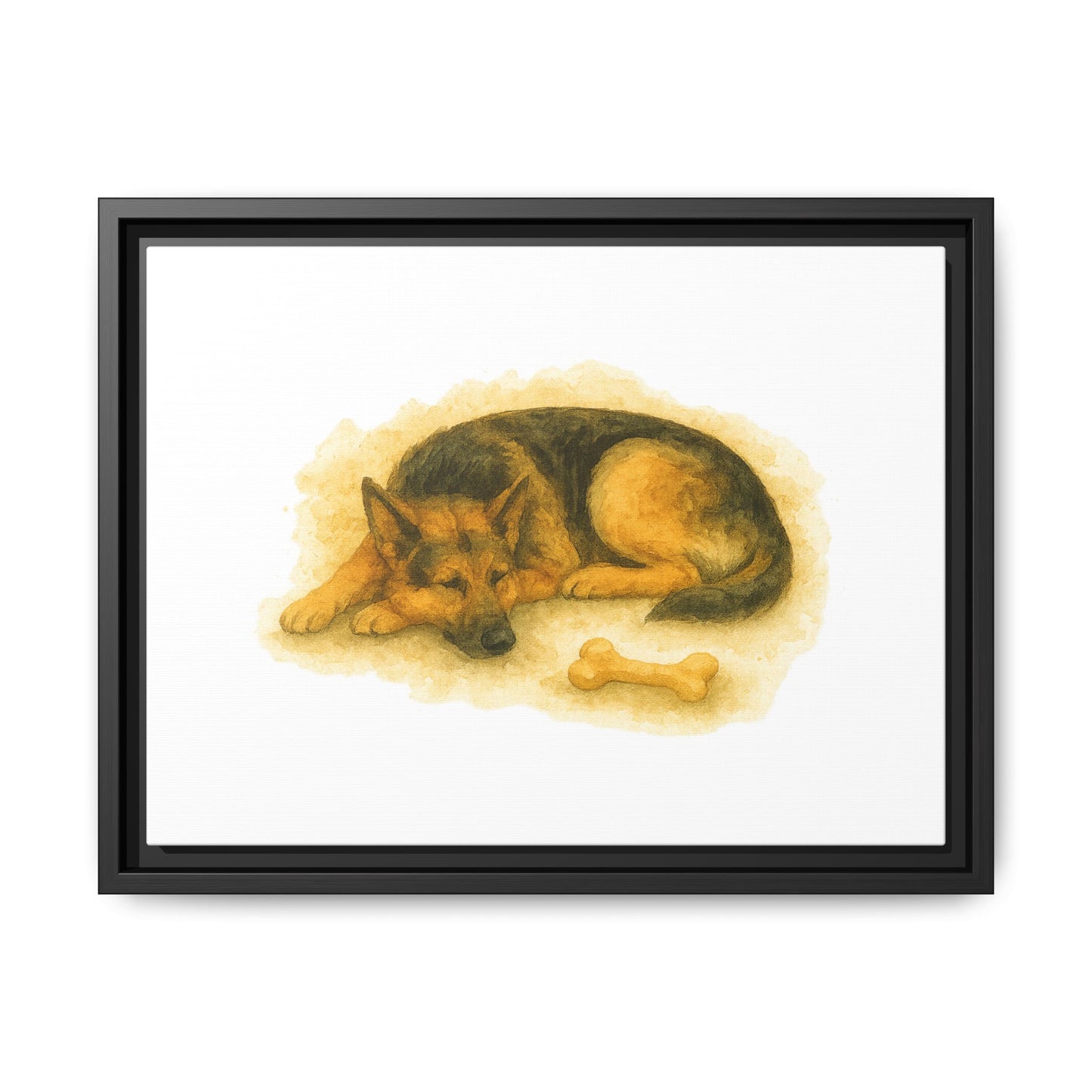 Dog Art Framed Canvas Print, German Shephard, Pet Decor for Dog Lovers, Wall Art for Home, Perfect Gift for Dog Owners, Animal Lover Decor