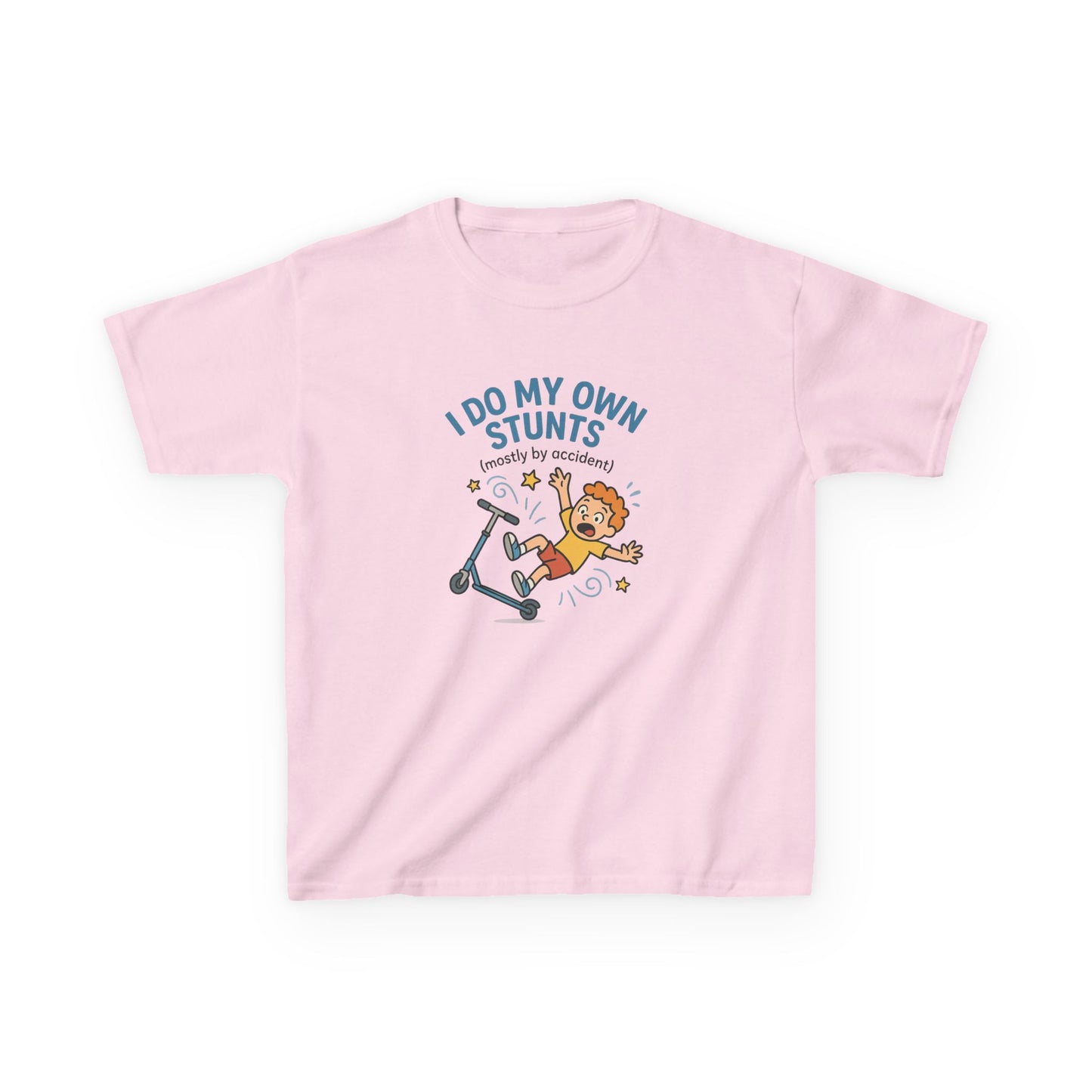 KIDS' "I Do My Own Stunts" Whimsical T-Shirt for Boys