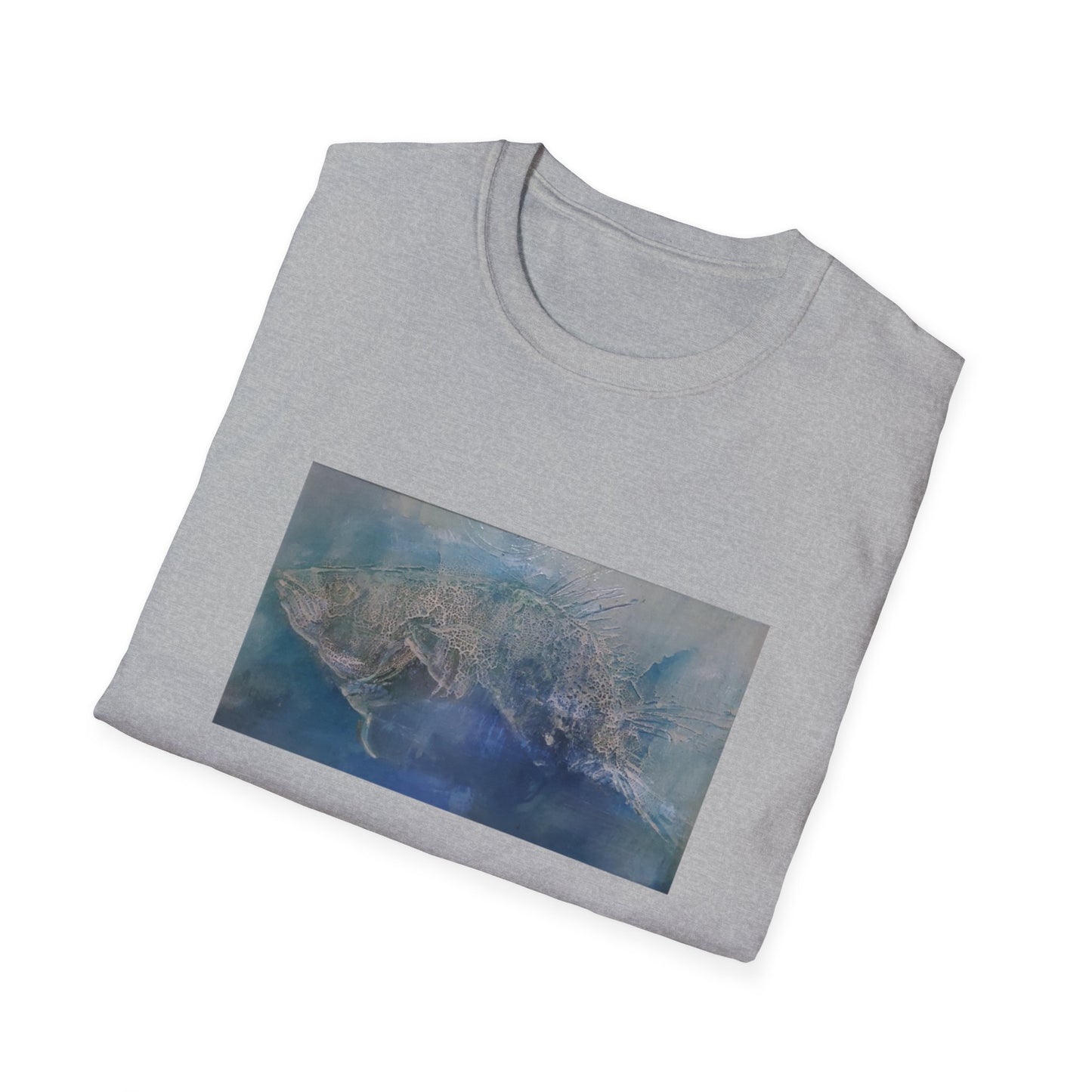 Ocean Impressionistic Fish Authentic Art Tee Shirt - "Nature's Wrath"