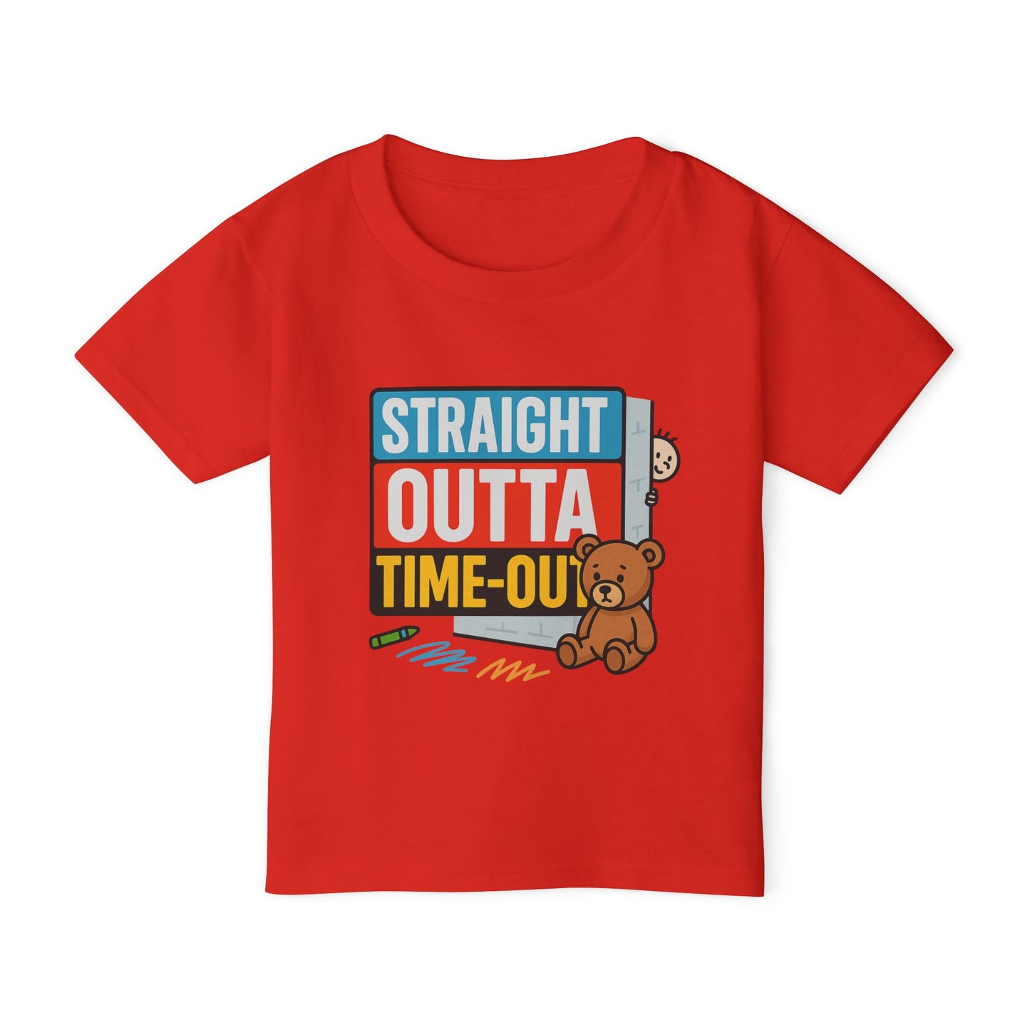 TODDLER's T "Straight Outta Time-Out" Comedic Tee-Shirt