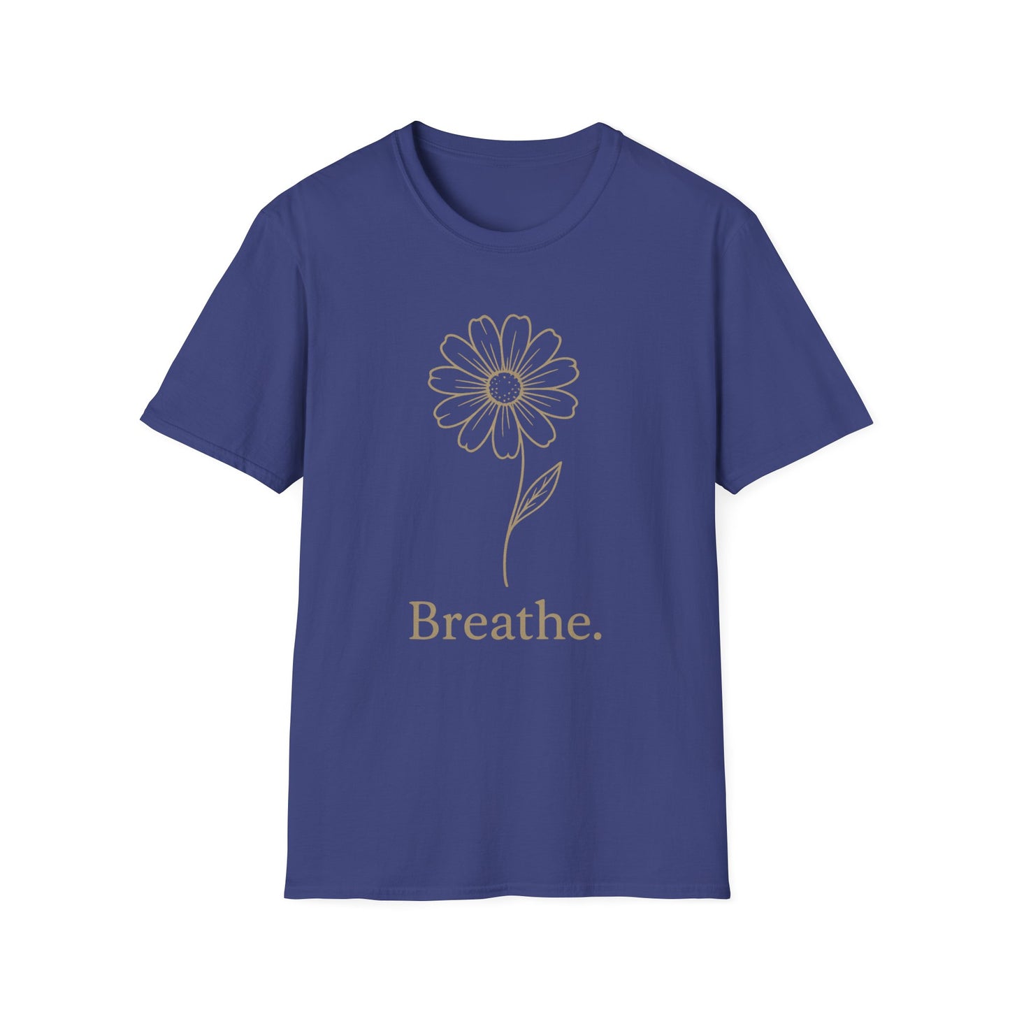 Breathe Floral Relaxed Fit Inspirational Tee-Shirt