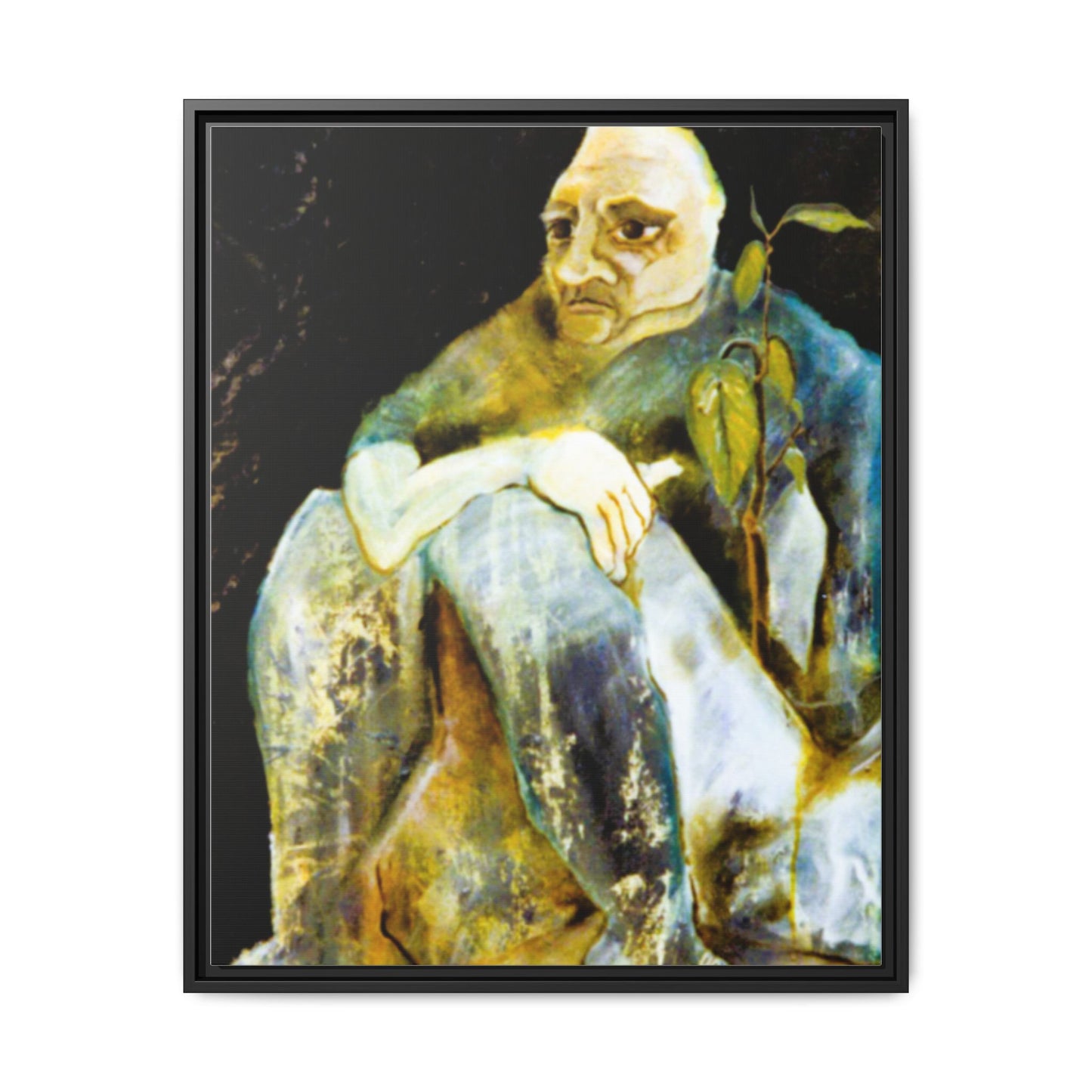 1960s Abstract Expressionism Wall Decor, Original Artwork - "Contemplating Shrubbery"