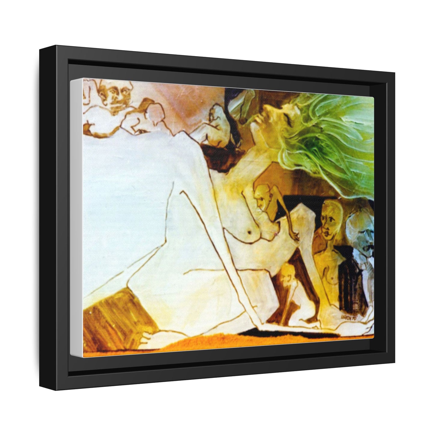 Authentic 1960s Painting - "Hedonism" Print