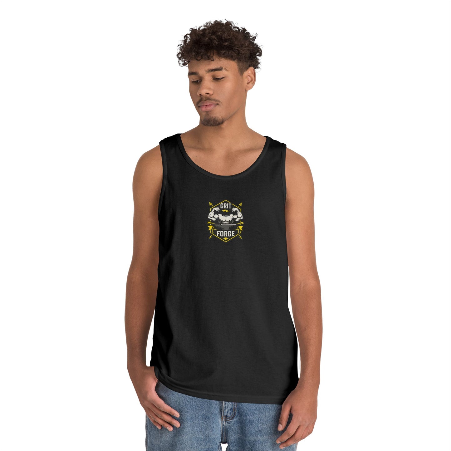 Grit Forge Athletics - Beast Mode Heavy Cotton Tank Top for Gym Lovers
