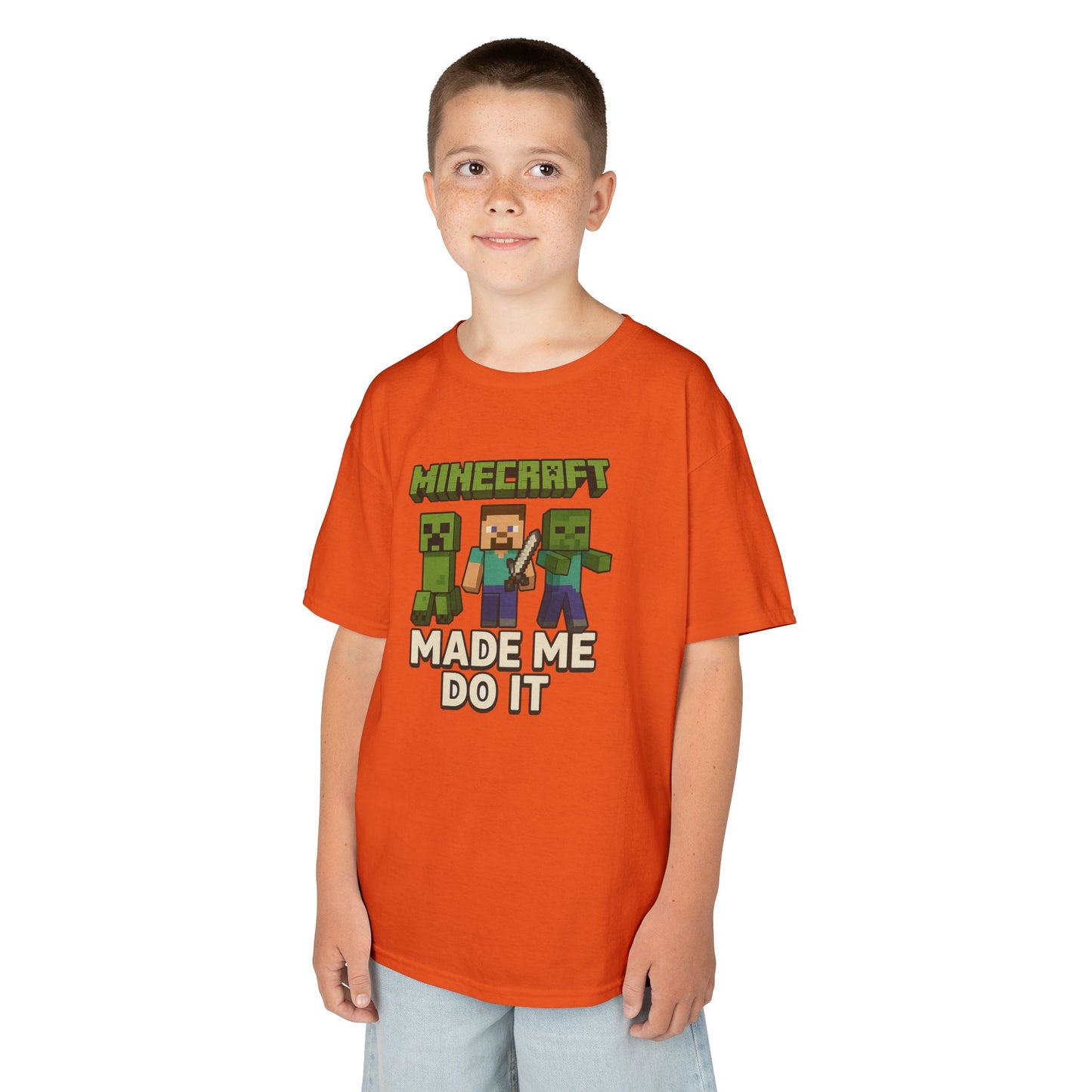 KIDS' Minecraft Tee - "Minecraft Made Me Do It"