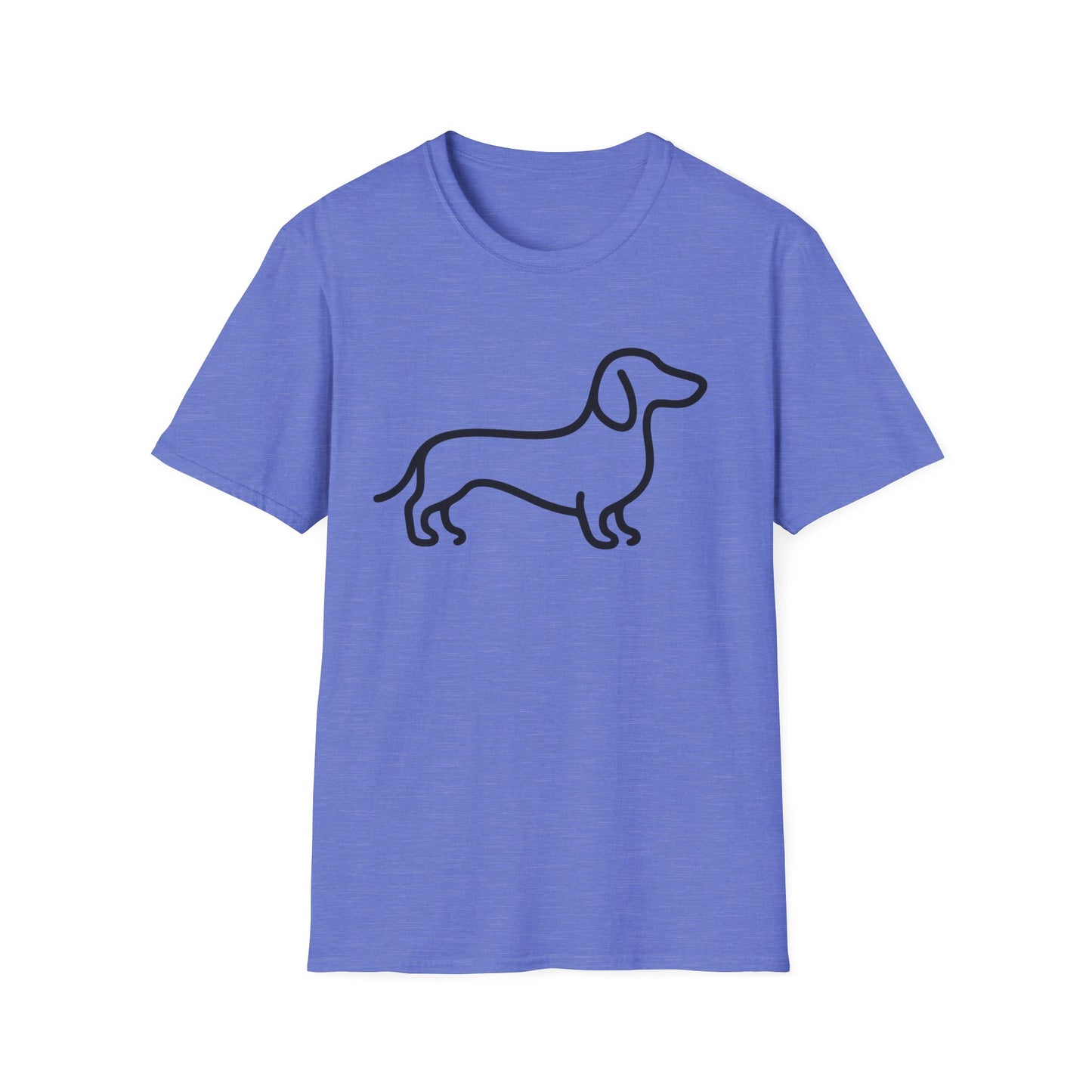 Dachshund Outline Softstyle T-Shirt for Dog Lovers