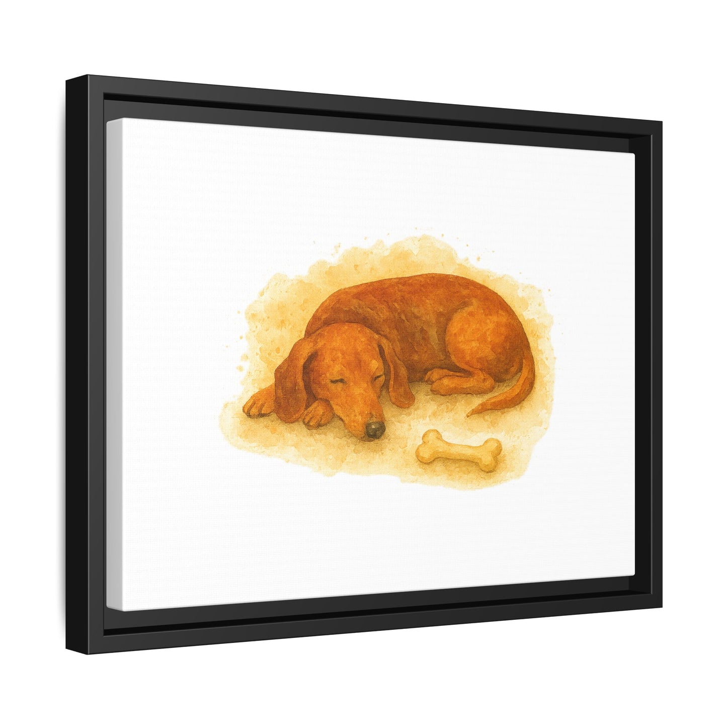 Cozy Dog Art Print, Dachshund, Framed Wall Decor, Pet Lover Gift, Dog Decor, Cute Dog Artwork, Home Gallery Decoration
