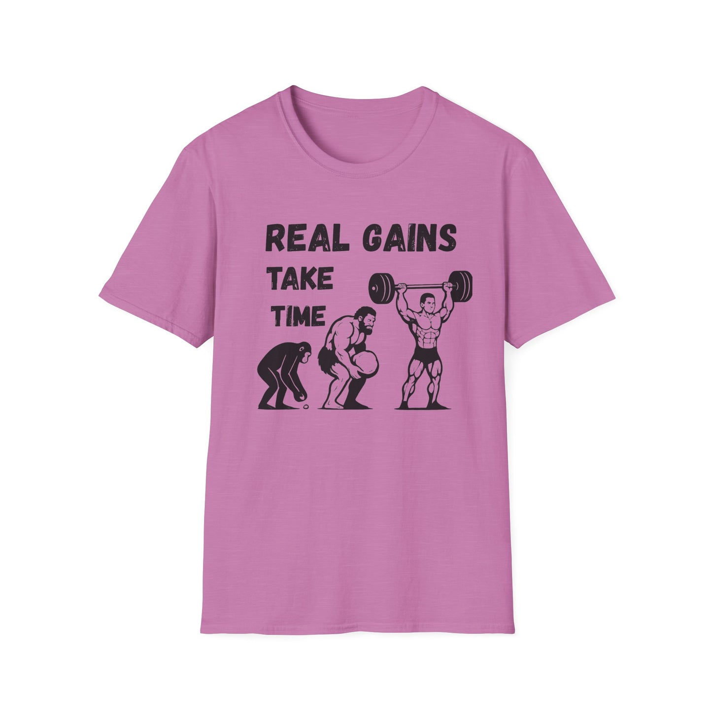 Grit Forge Athletics - "Real Gains Take Time" Motivational Tee