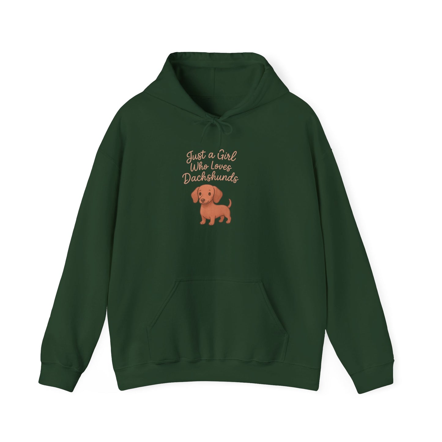 Dachshund Lover Cozy Hoodie - "Just a Girl Who Loves Dachshunds"