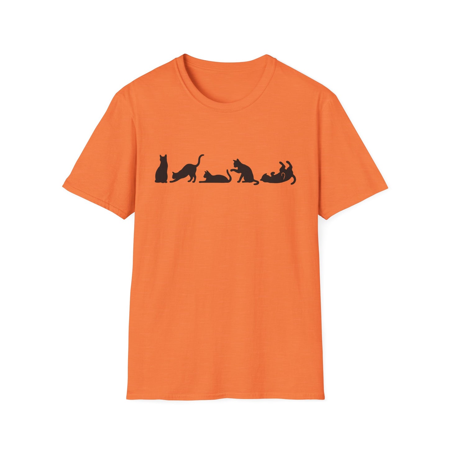 Halloween Cat Lover's Cat Silhouette Softstyle Tee-Shirt