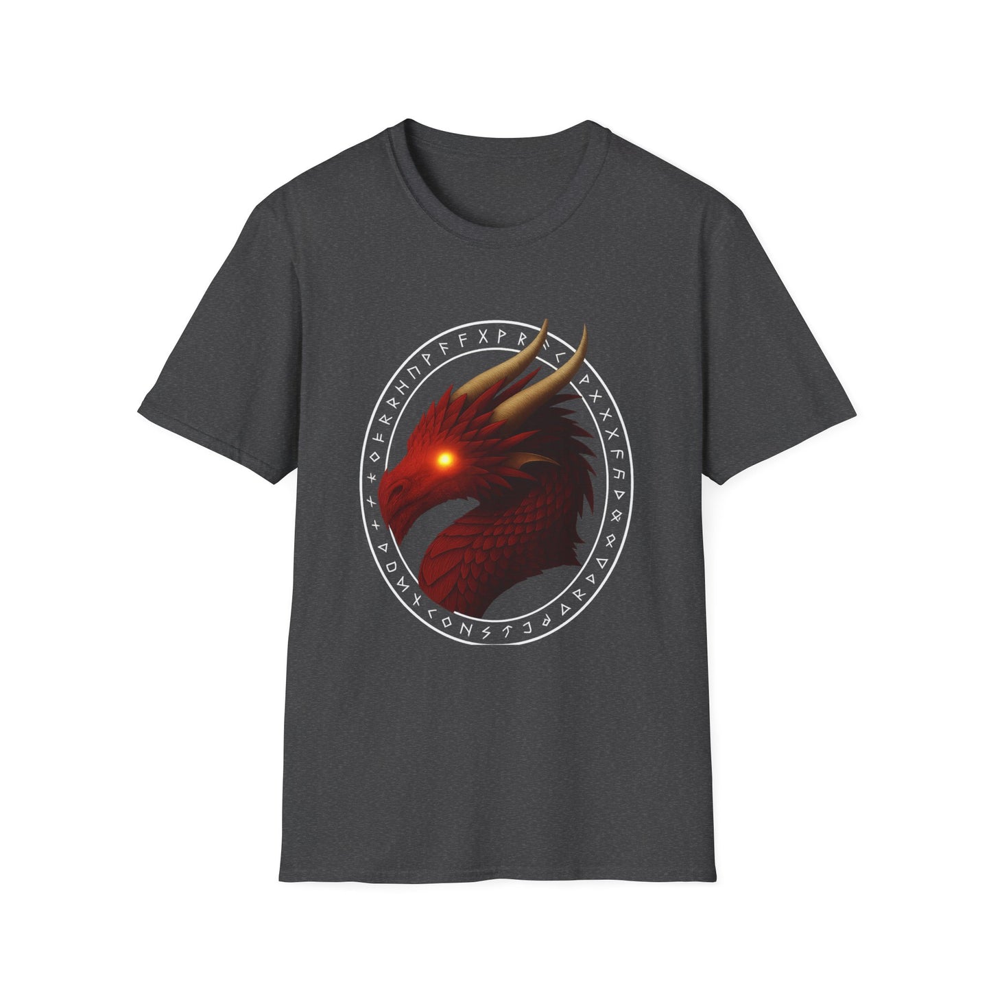 Bold Red Dragon Graphic Tee Set within Elvin Runes