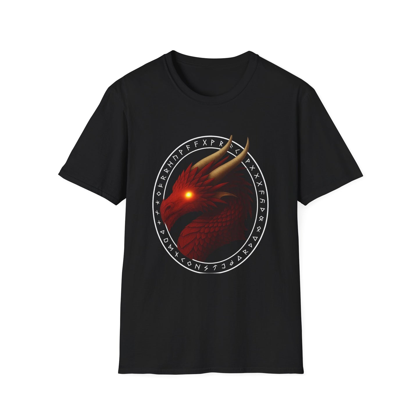 Bold Red Dragon Graphic Tee Set within Elvin Runes