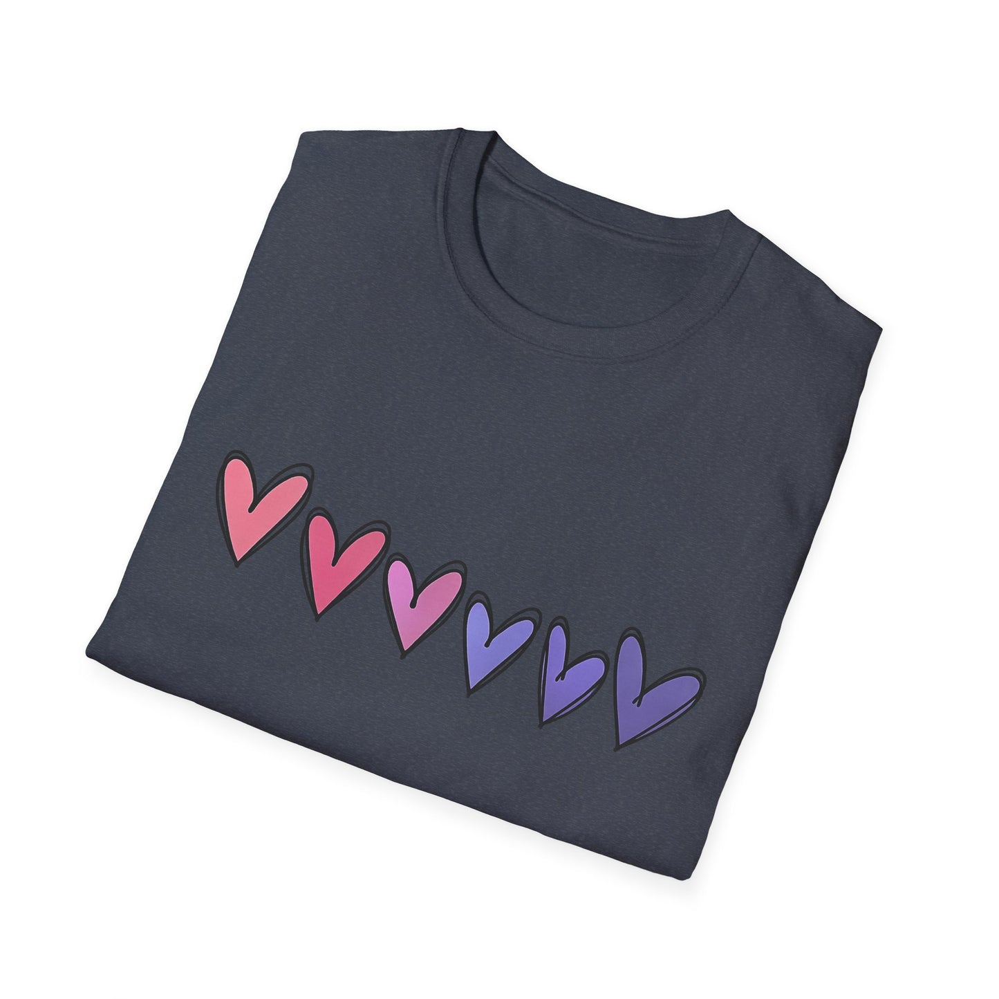Cute Hearts Graphic Women's Softstyle Tee-Shirt
