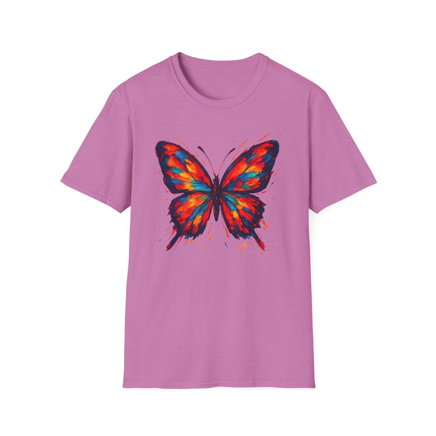 Colorful, Striking Butterfly Graphic Tee-Shirt