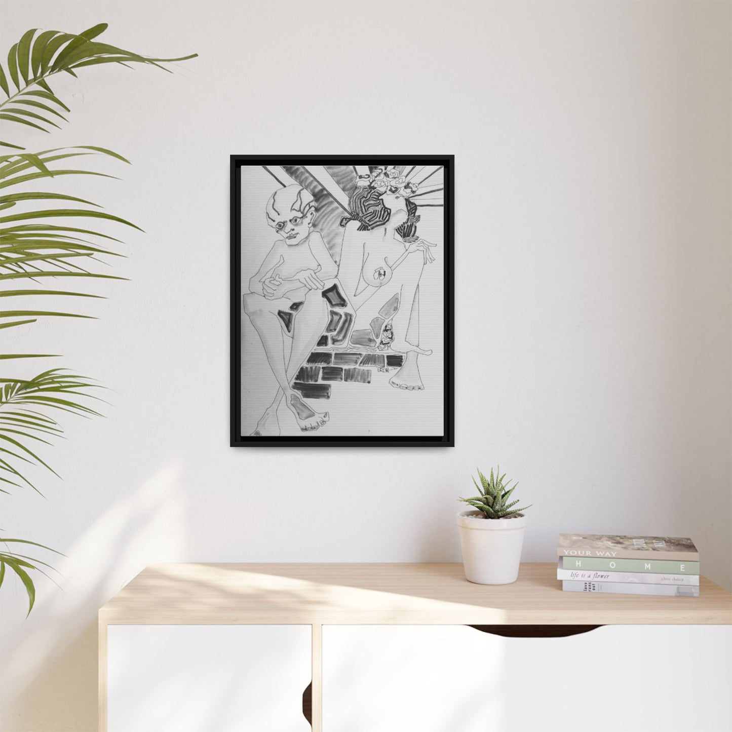 Authentic 1960s Pen & In Artwork - "Quest for a Smile"