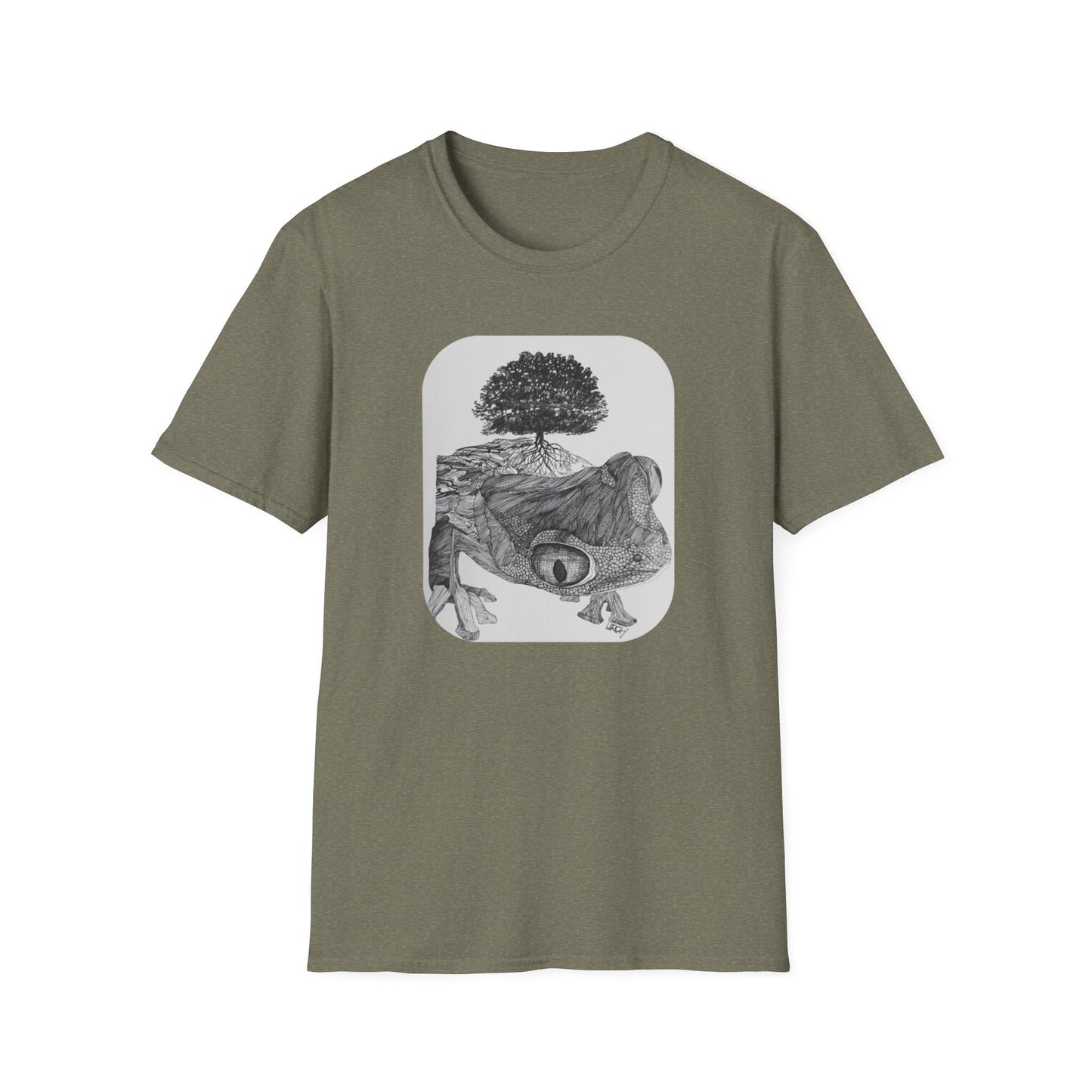 Abundant Life 1960s Frog Creative Graphic Tee - "Gaia's Shepherd"