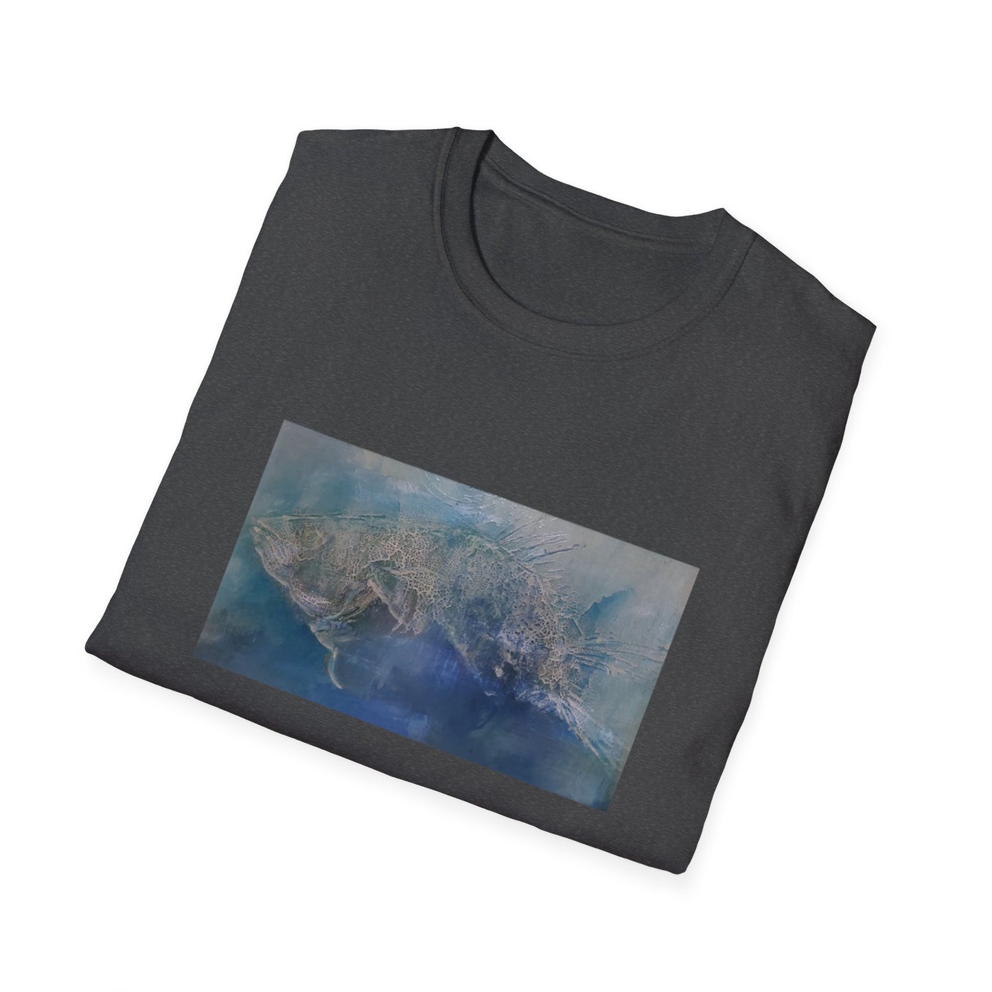 Ocean Impressionistic Fish Authentic Art Tee Shirt - "Nature's Wrath"