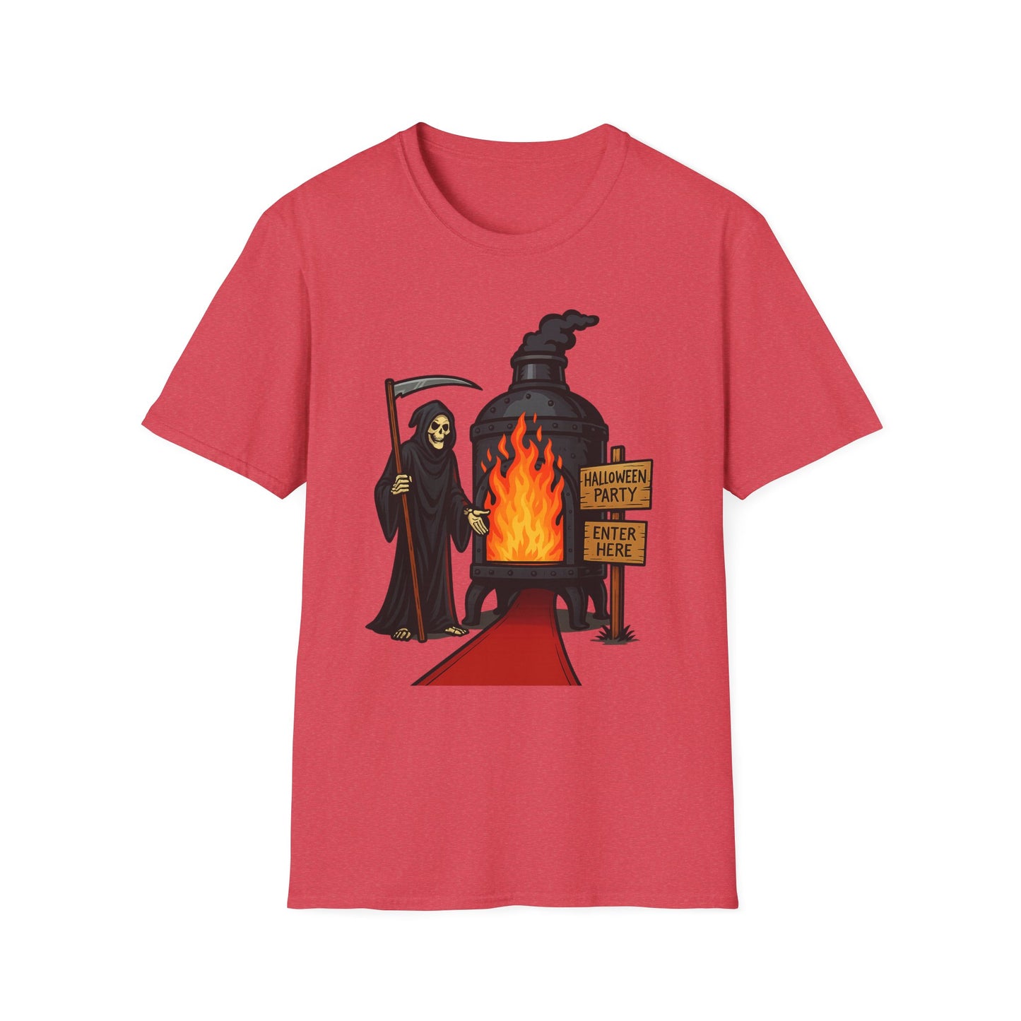 Grim Reaper Halloween Party Comedic Tee-Shirt