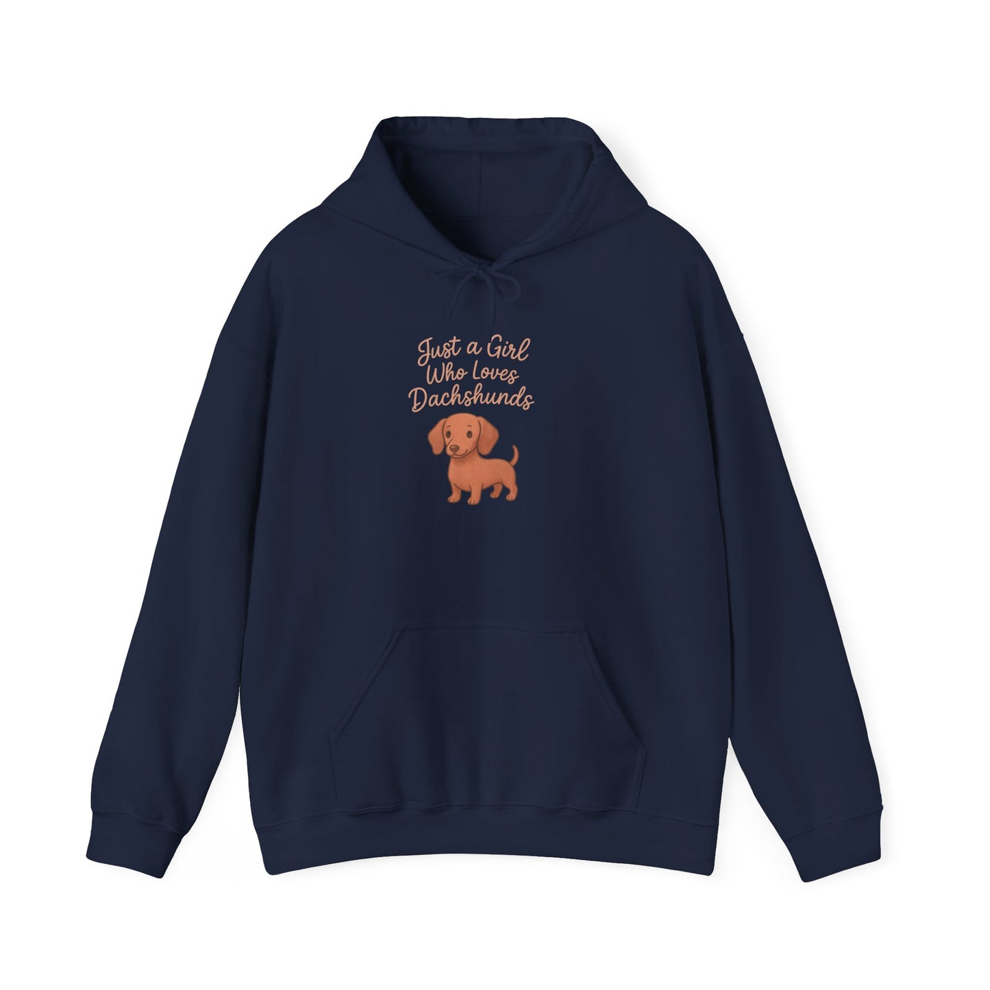 Dachshund Lover Cozy Hoodie - "Just a Girl Who Loves Dachshunds"