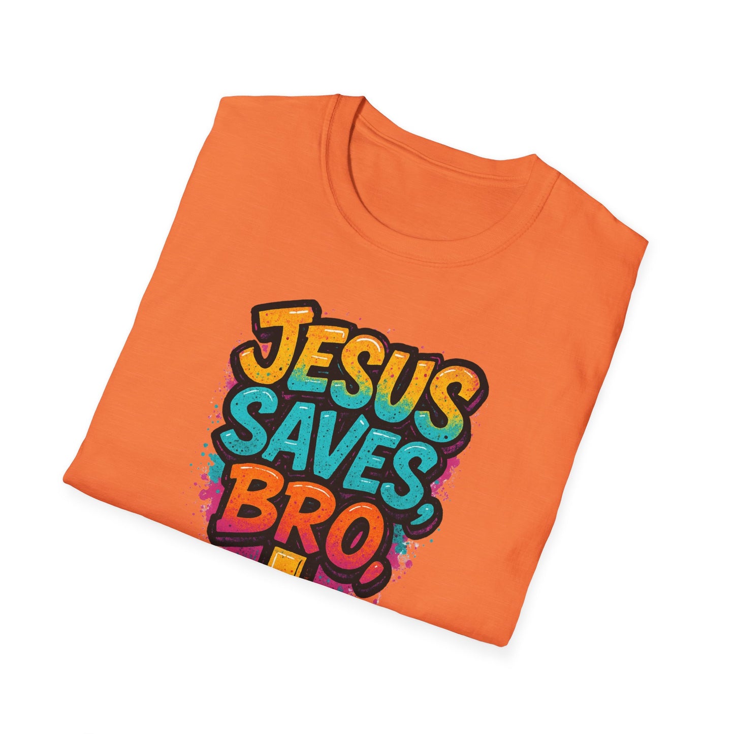 Jesus Saves, Bro Graphic Softstyle Tee-Shirt