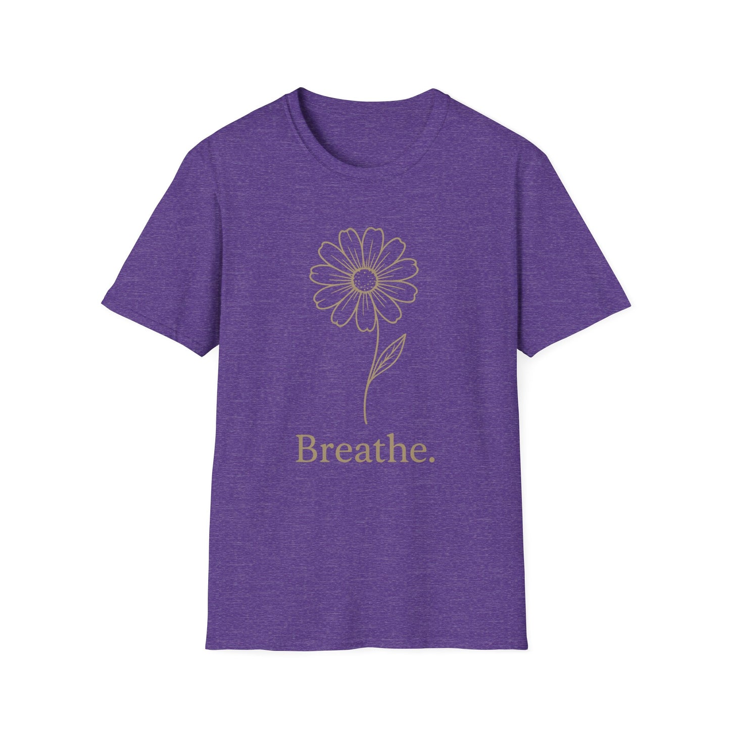Breathe Floral Relaxed Fit Inspirational Tee-Shirt