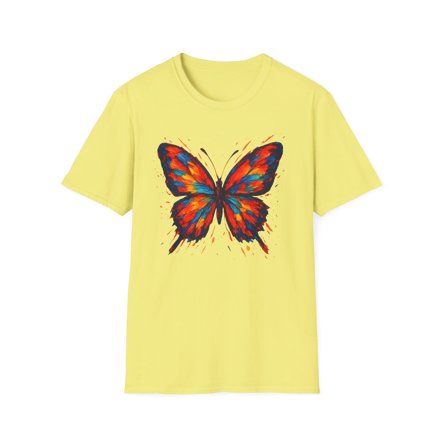 Colorful, Striking Butterfly Graphic Tee-Shirt