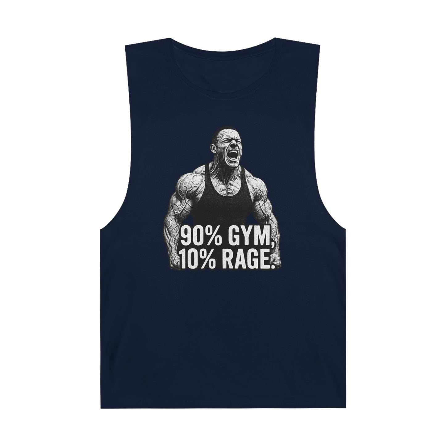 Grit Forge Athletics - "90% Gym, 10% Rage" Men's Bodybuilding Tank Top