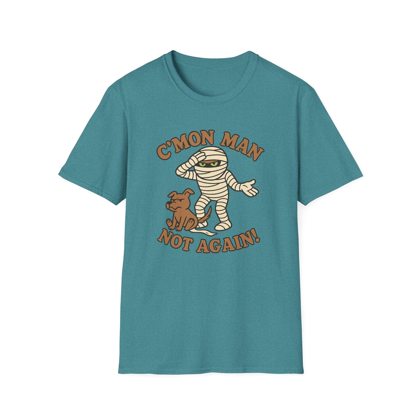 Funny Halloween Mummy and Dog Casual Graphic Tee