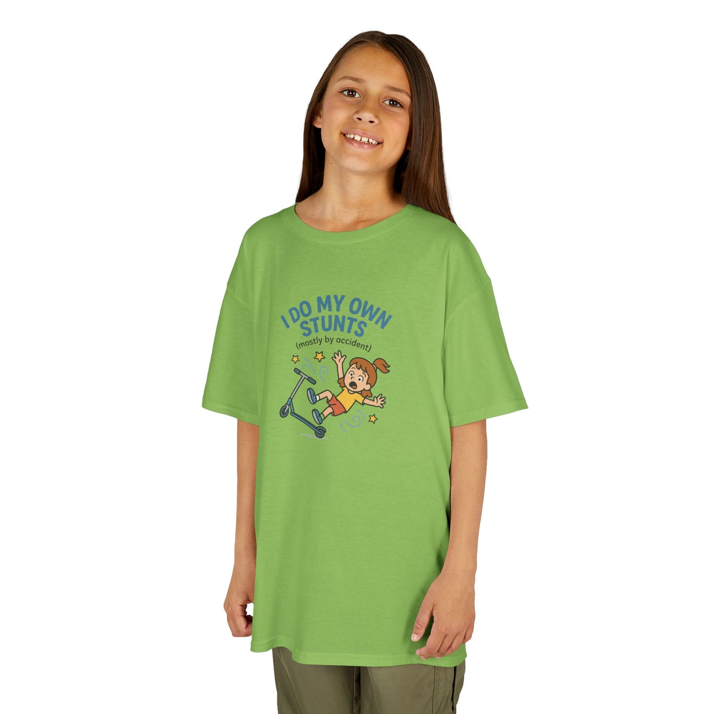 KIDS' "I Do My Own Stunts" Whimsical T-Shirt for Girls