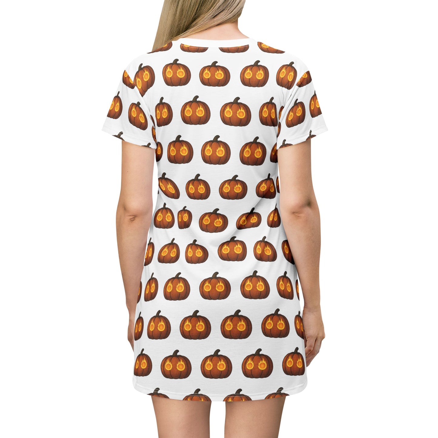 Halloween Graphic Print Tee-Shirt Bed Dress