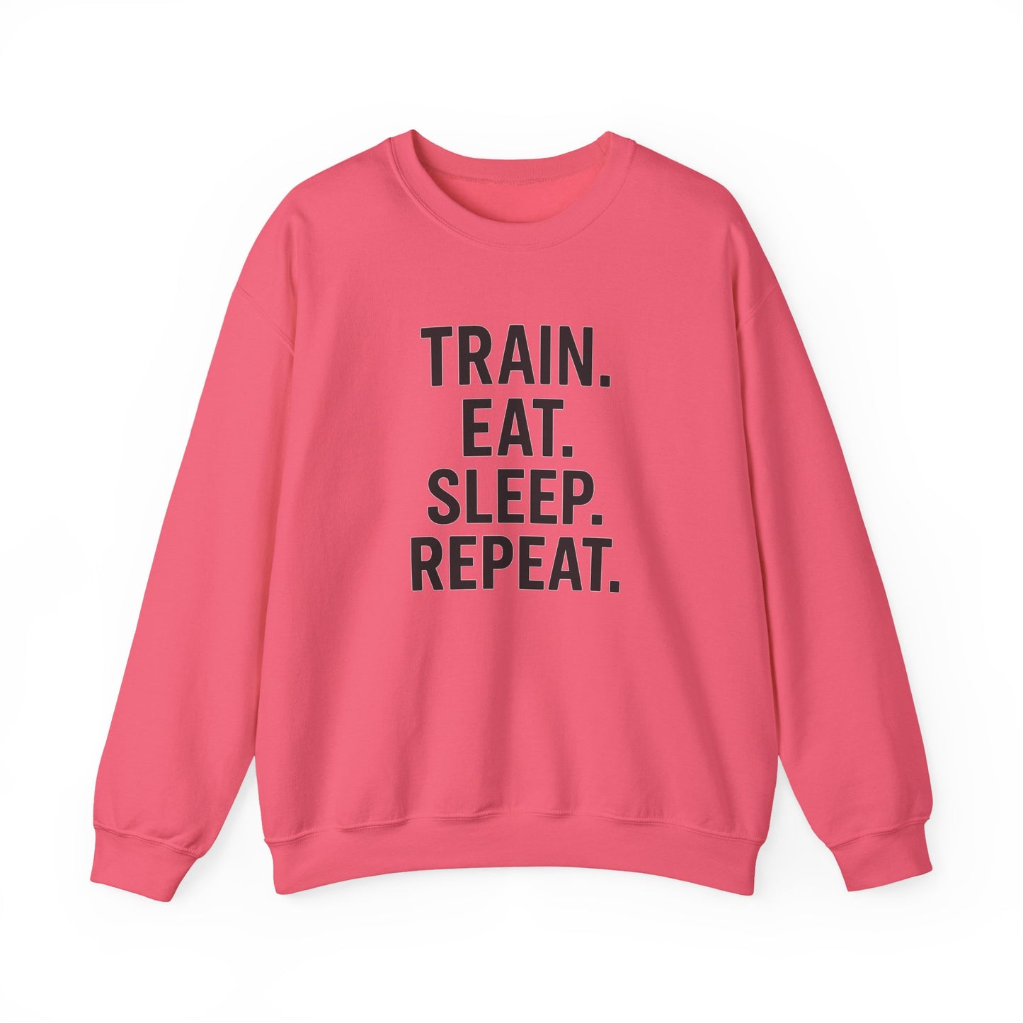 Grit Forge Athletics - "Train. Eat. Sleep. Repeat." Motivational Crewneck Sweatshirt