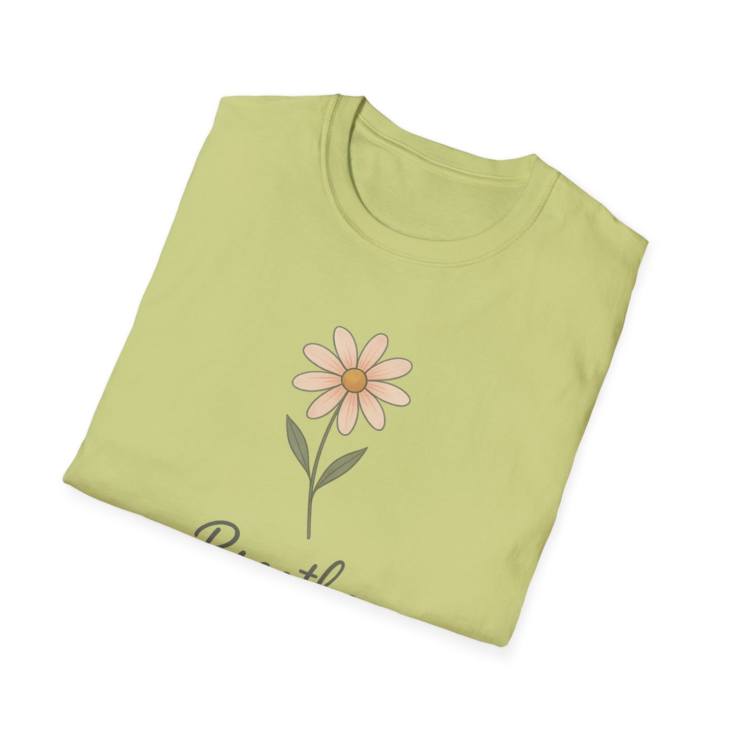 Breathe Floral Relaxed Fit Inspirational Tee-Shirt