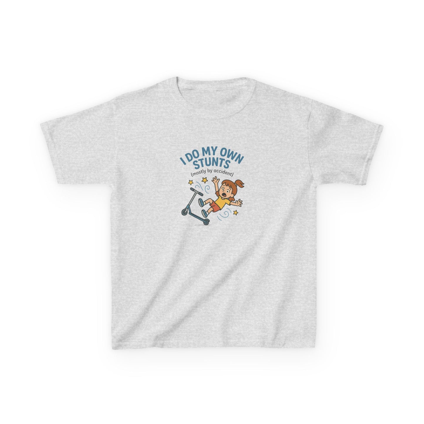 KIDS' "I Do My Own Stunts" Whimsical T-Shirt for Girls