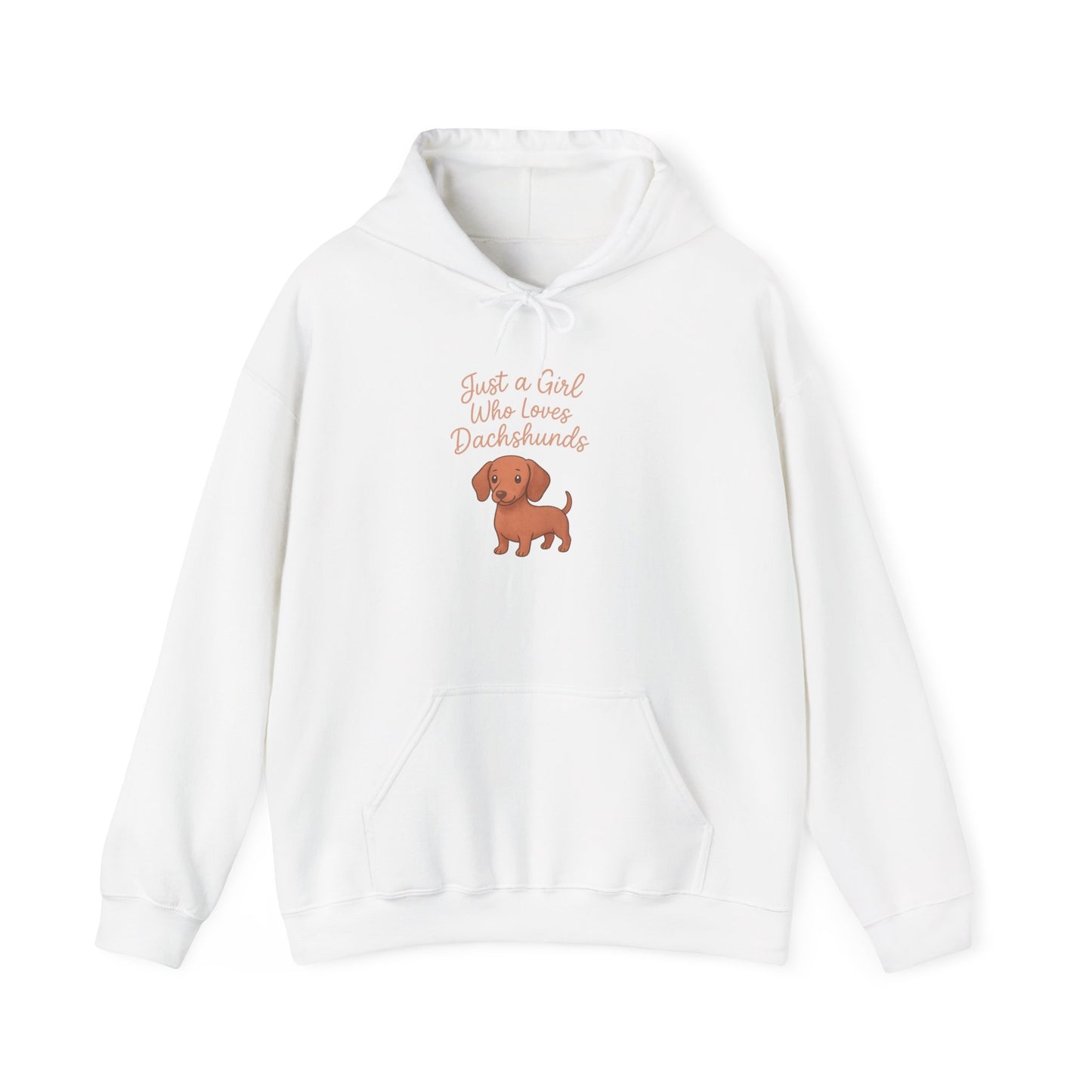 Dachshund Lover Cozy Hoodie - "Just a Girl Who Loves Dachshunds"