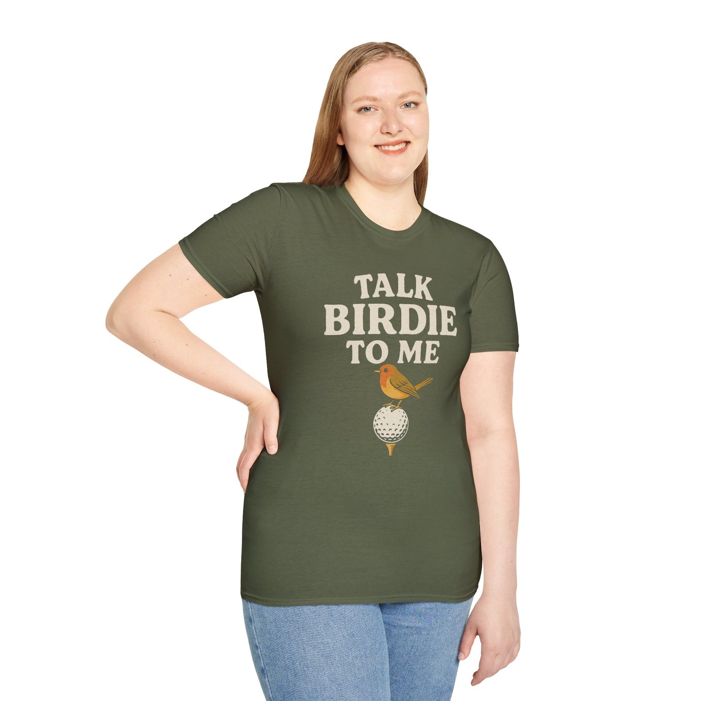 "Talk Birdie to Me" Softstyle Golf Tee