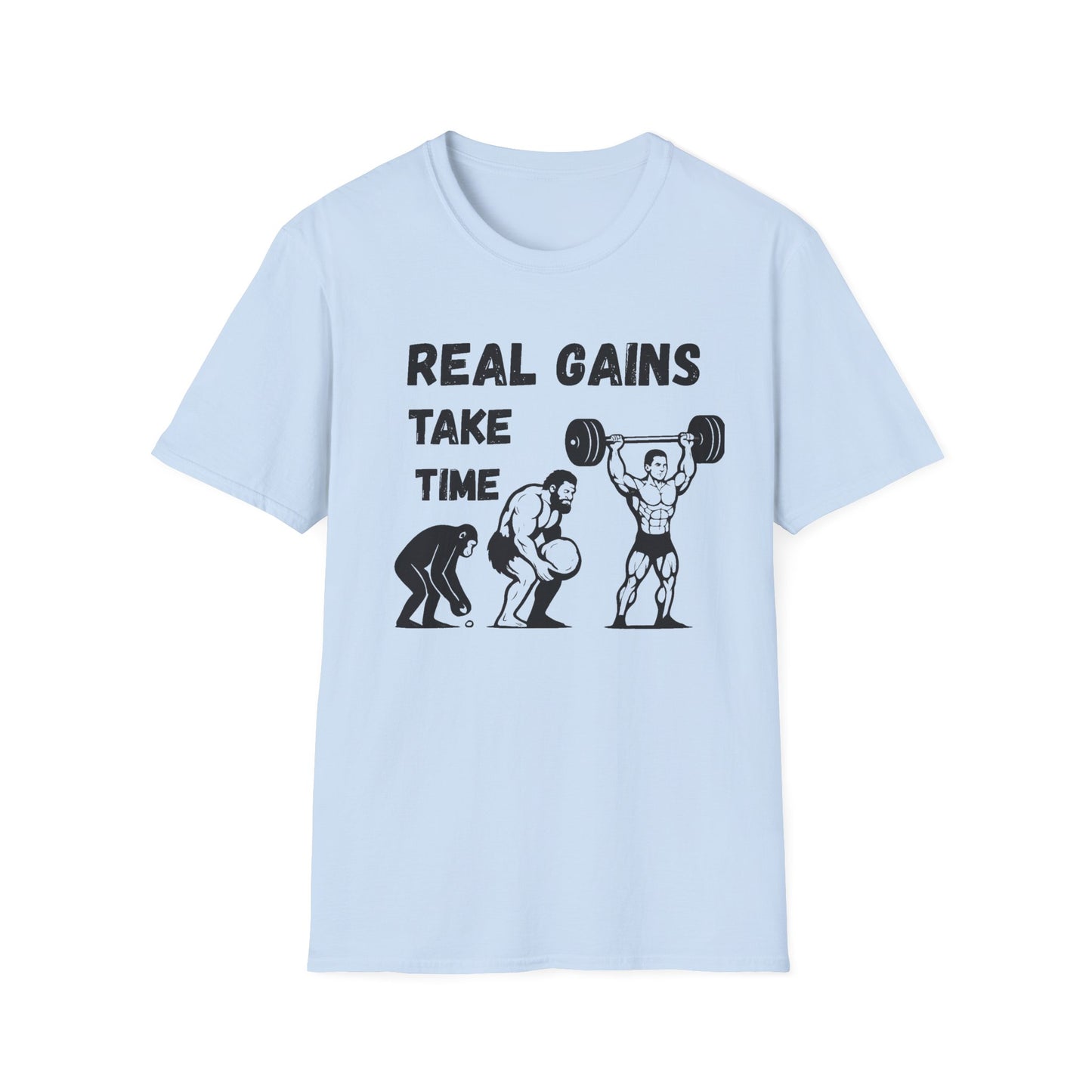 Grit Forge Athletics - "Real Gains Take Time" Motivational Tee
