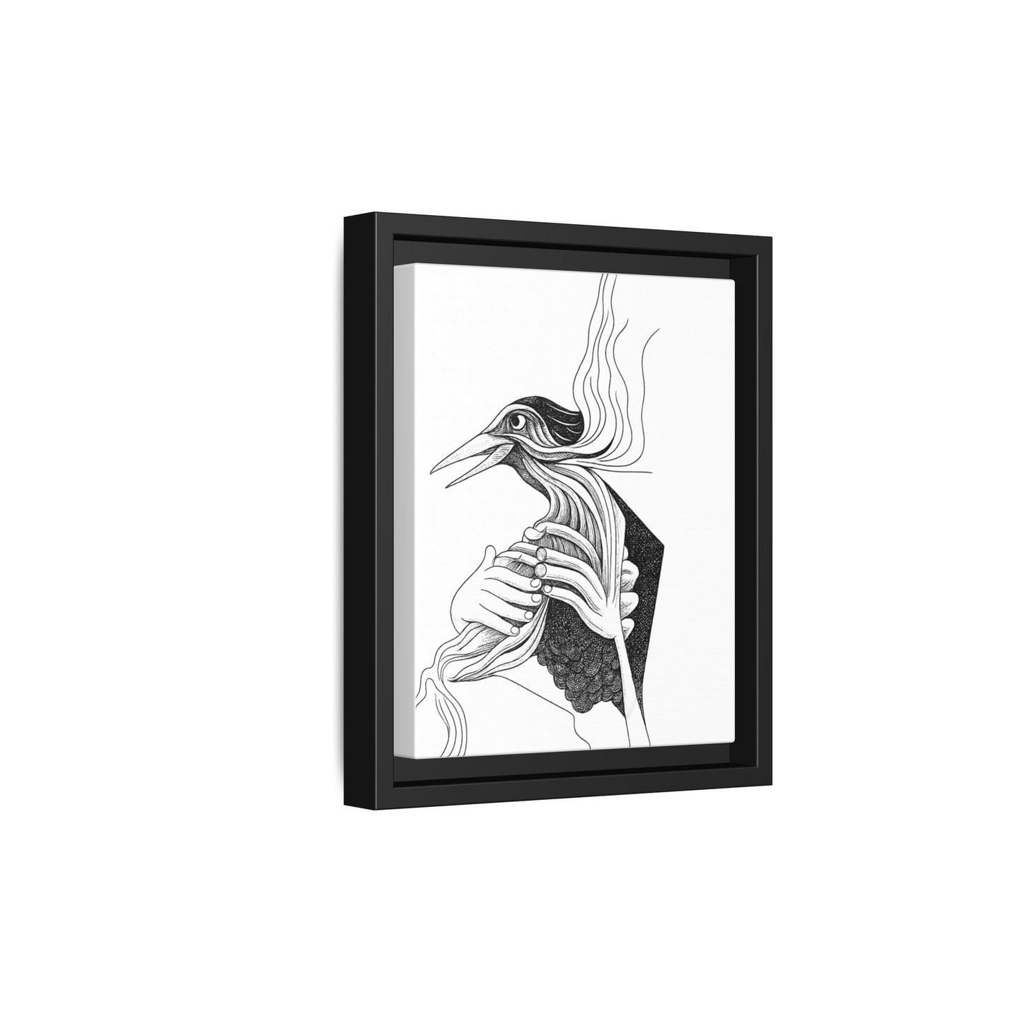 Original 1960s-Era Pen and Ink Print - "Loki's Featherbed"