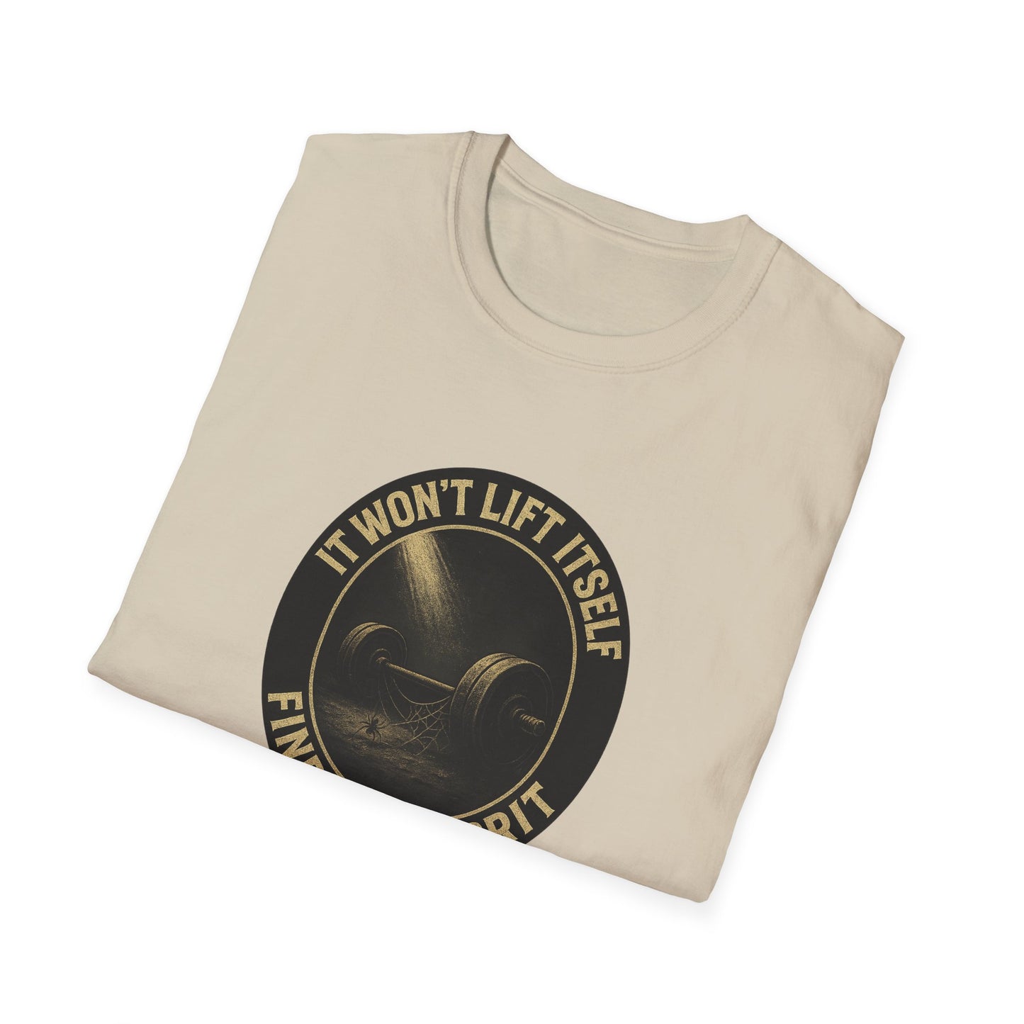 Grit Forge Athletics - Inspirational Fitness T-Shirt - "It Won't Lift Itself, Find Your Grit"