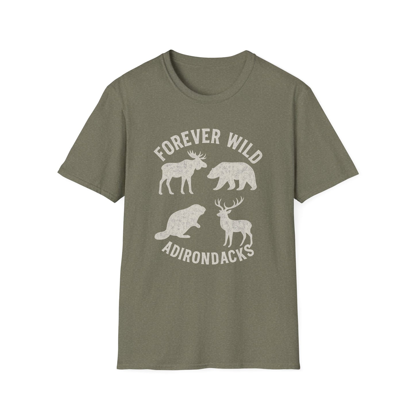 Adirondack Wildlife Softstyle Tee-Shirt - "Forever Wild"