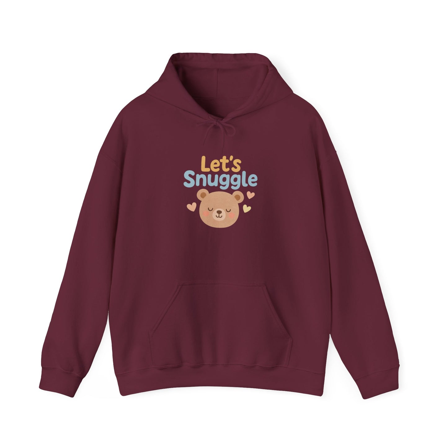 "Let's Snuggle" Hooded Bear Cozy Sweatshirt